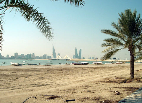 Beautiful sandy beach in Bahrain