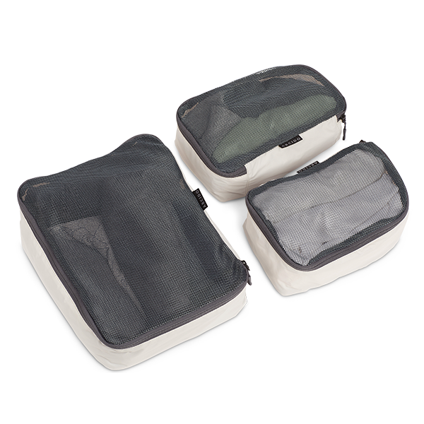 white packing cubes