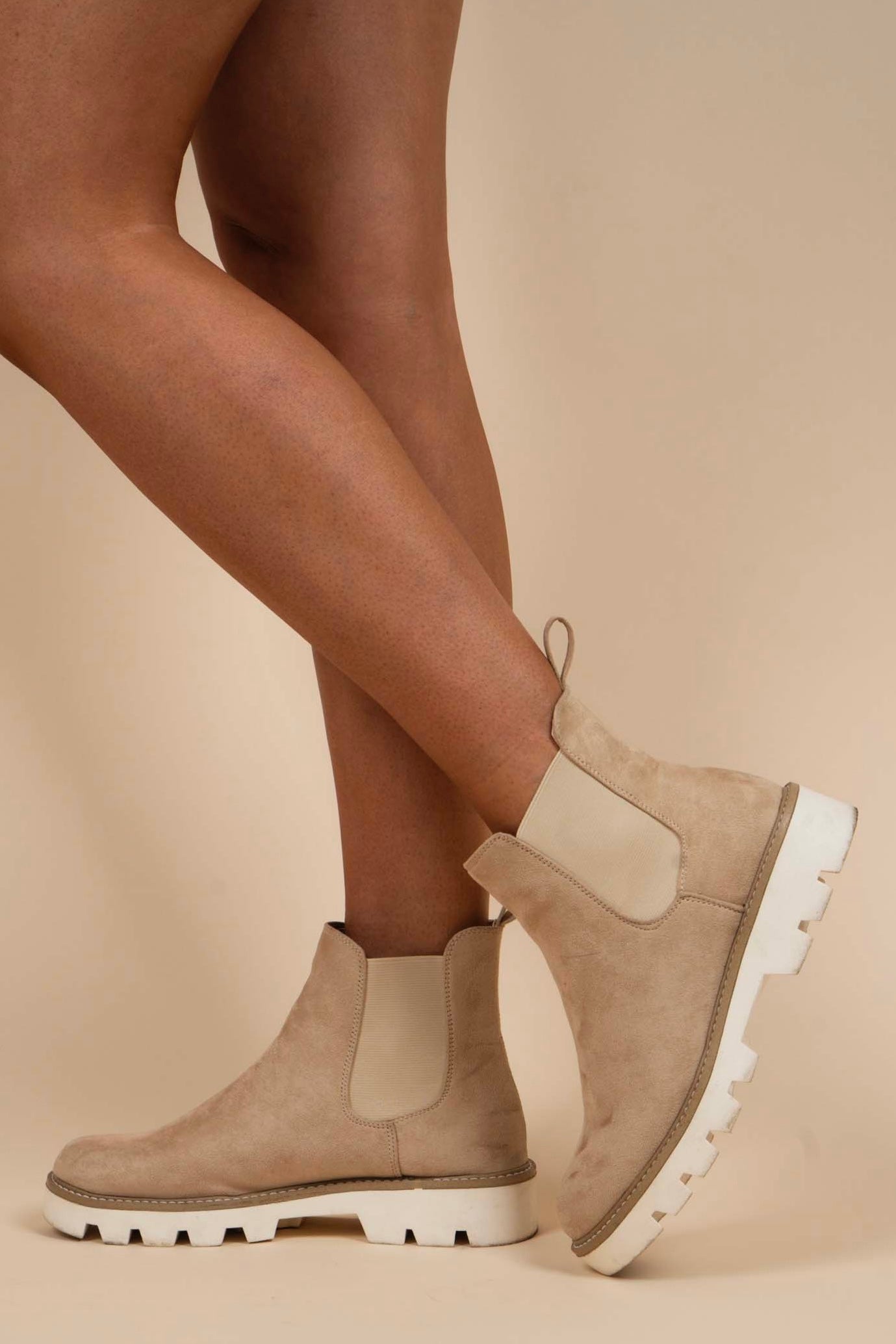 Chinese Laundry Piper Boots (Cream) - Blushing Brunette product image