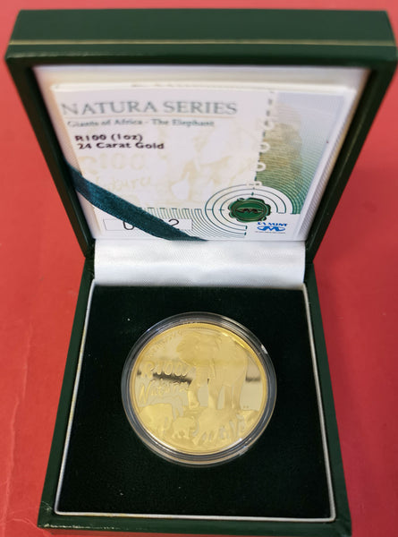 RSA 2008 NATURA ELEPHANT GOLD PR0OF OUNCE – EASTGATE Stamps & Coins