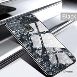 Luxury Textured Marble Pattern Tempered Glass Case