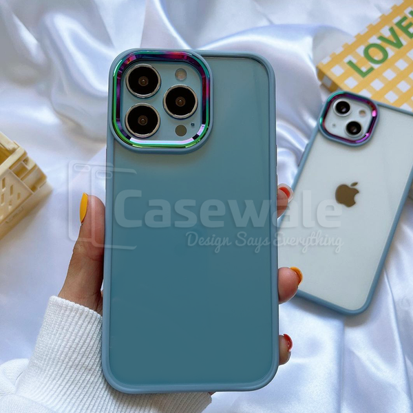 iPhone 14 Series Frameless Bumper with Glass Lens Protector Case – Casewale