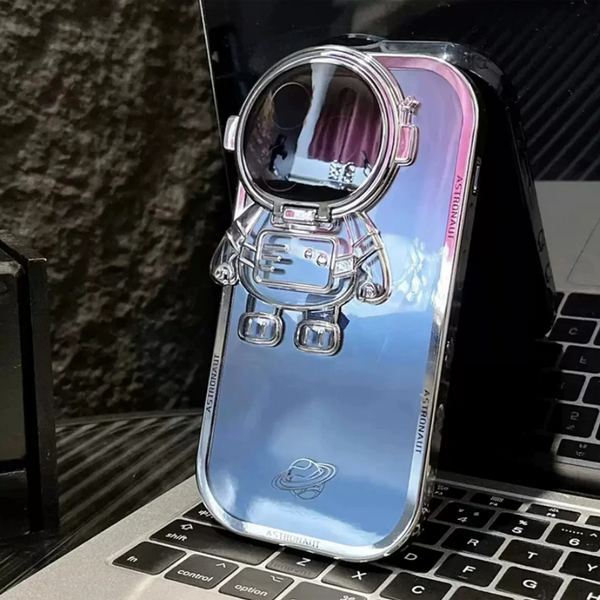 Compre Rzants Para Iphone 14 Pro Max Electroplating Telephone Case de  Auriculares Astronaut Patrón TPU Cubierta - Blanco en China