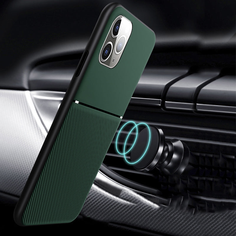 Iqs Design Soft Leather Texture Case With Magnetic Car Vent For Iphone Casewale