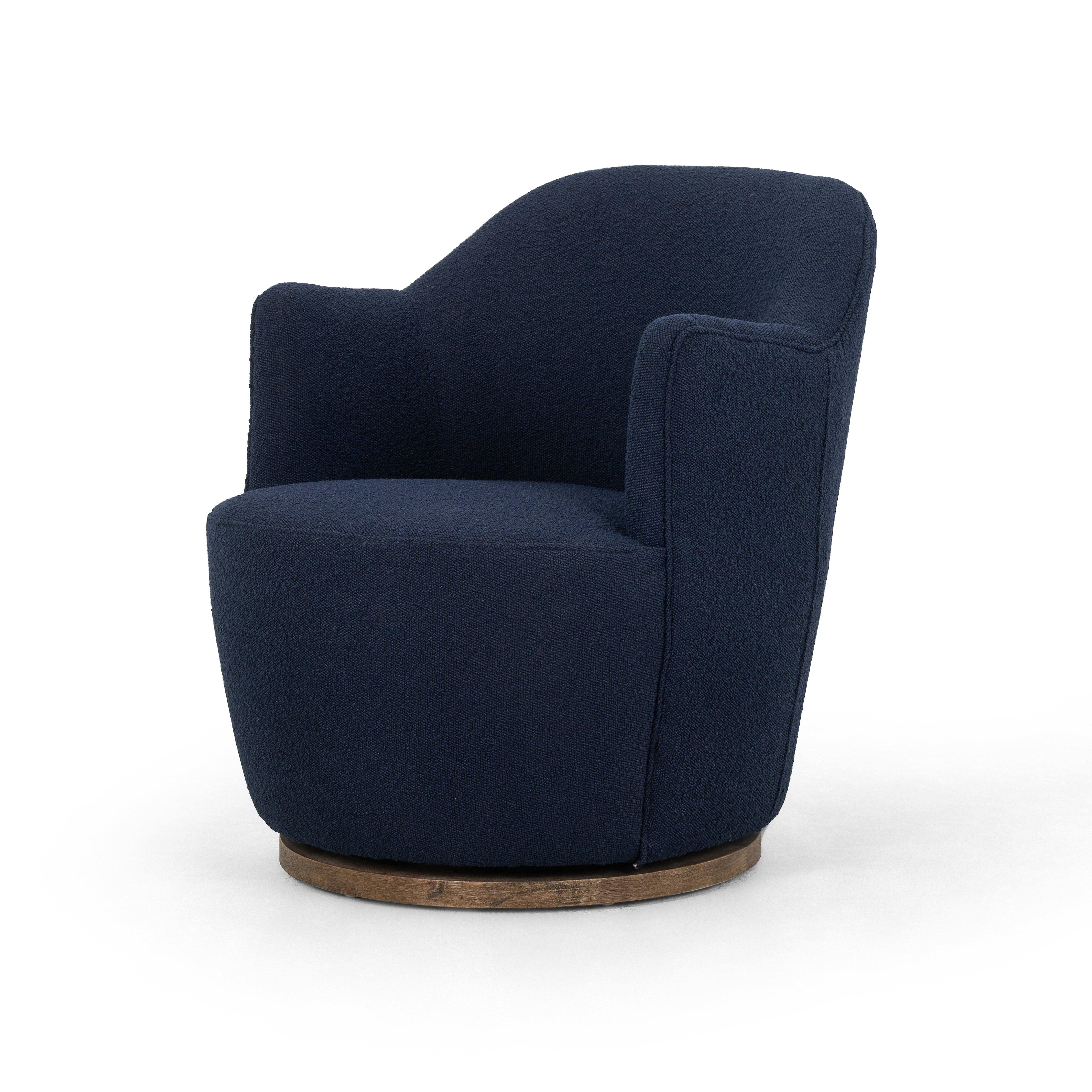 Aurora Swivel Accent Chair Copenhagen Indigo