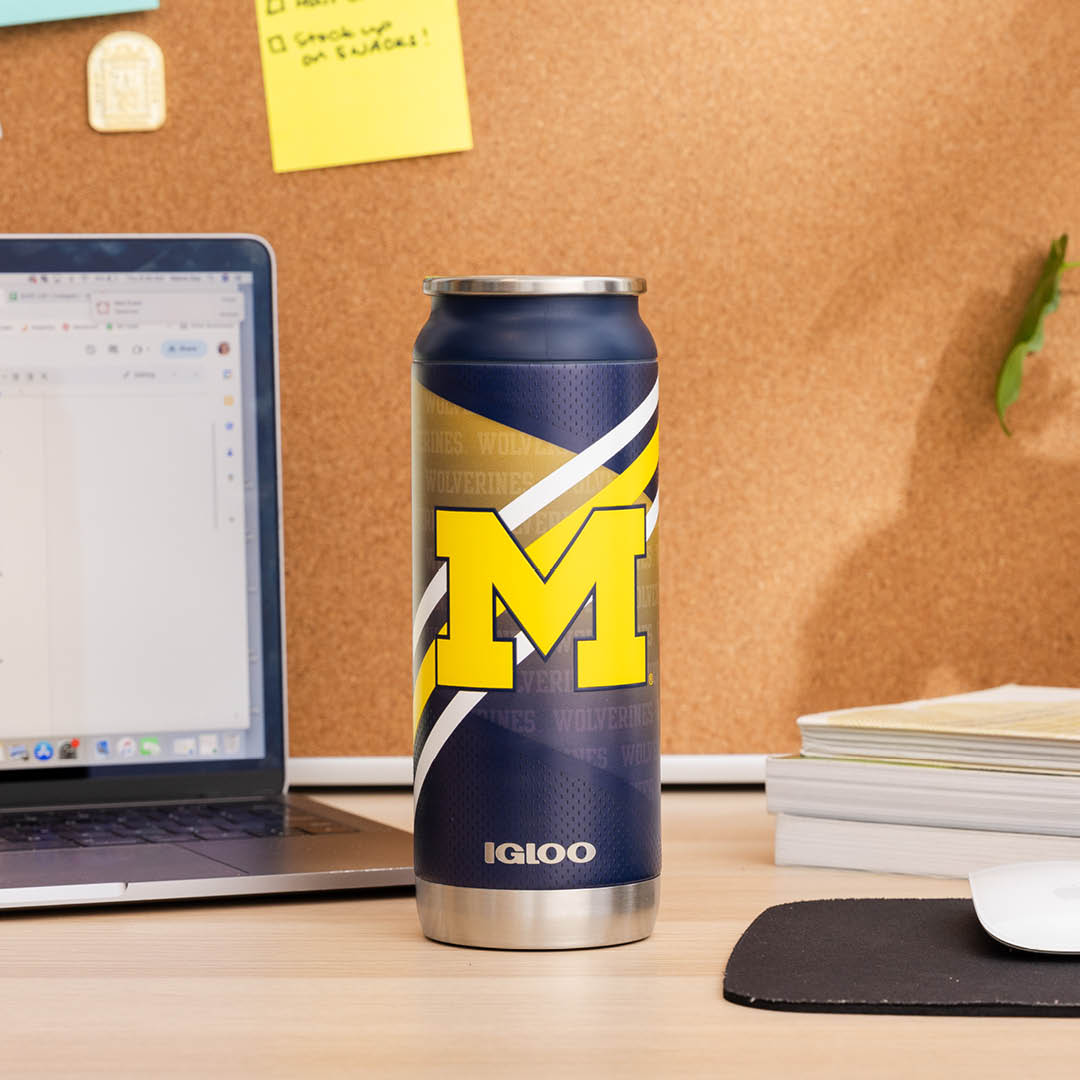 University of Michigan™ 16 Oz Can- Front View