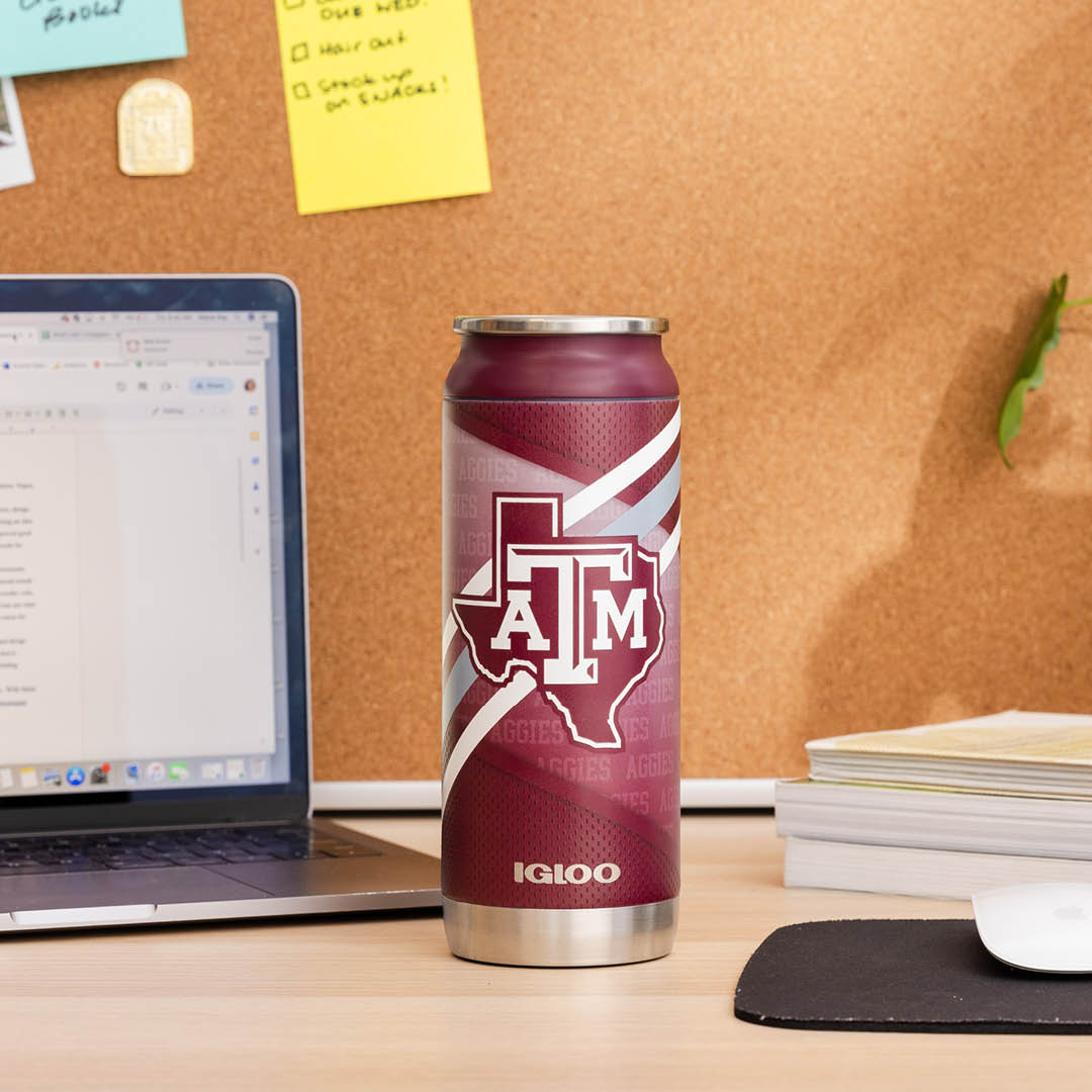 NCAA Texas A&M Aggies Personalized Stainless Insulated Beer Can Holder