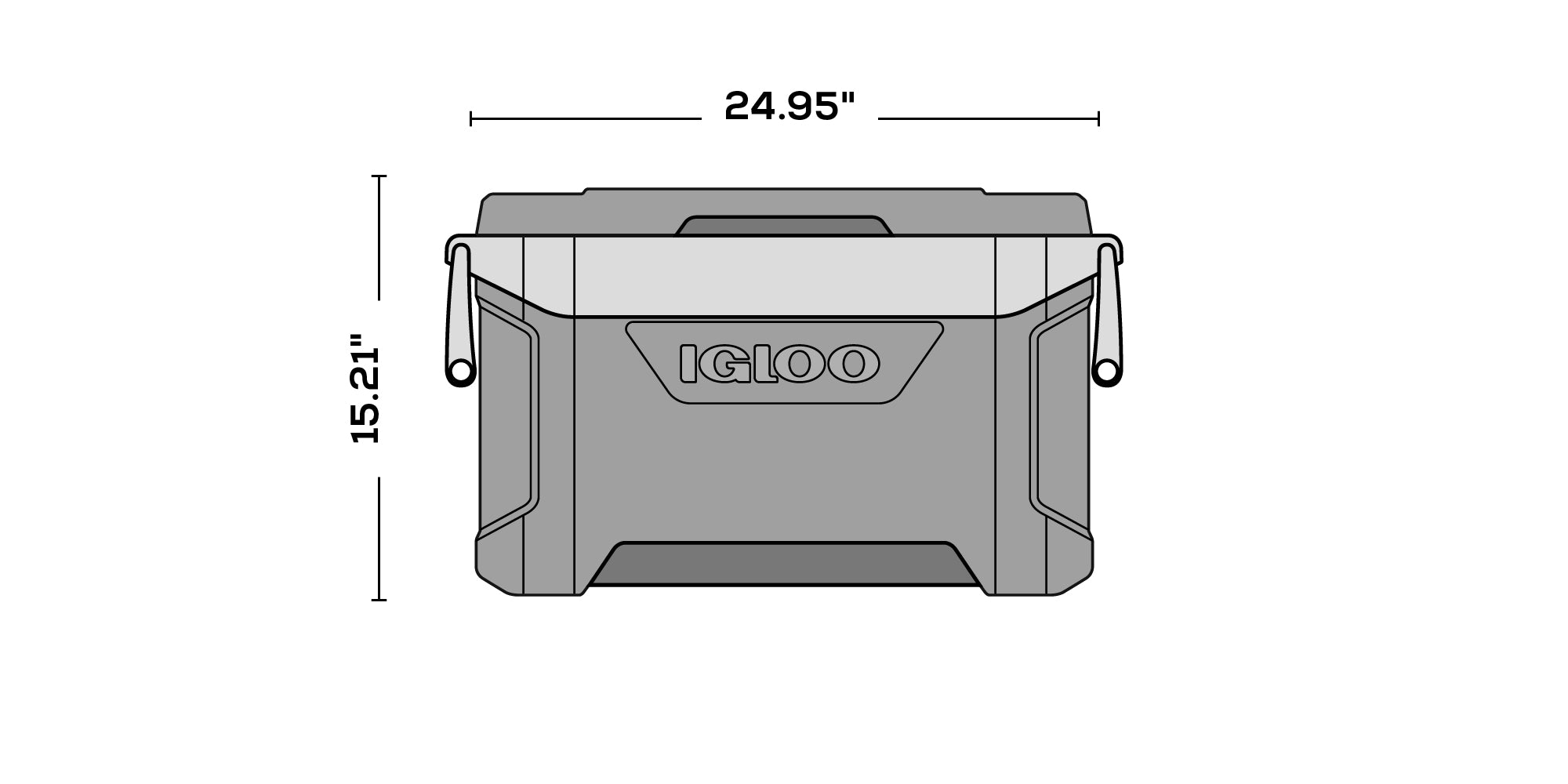 ECOCOOL Latitude 52 Qt Cooler dimensions