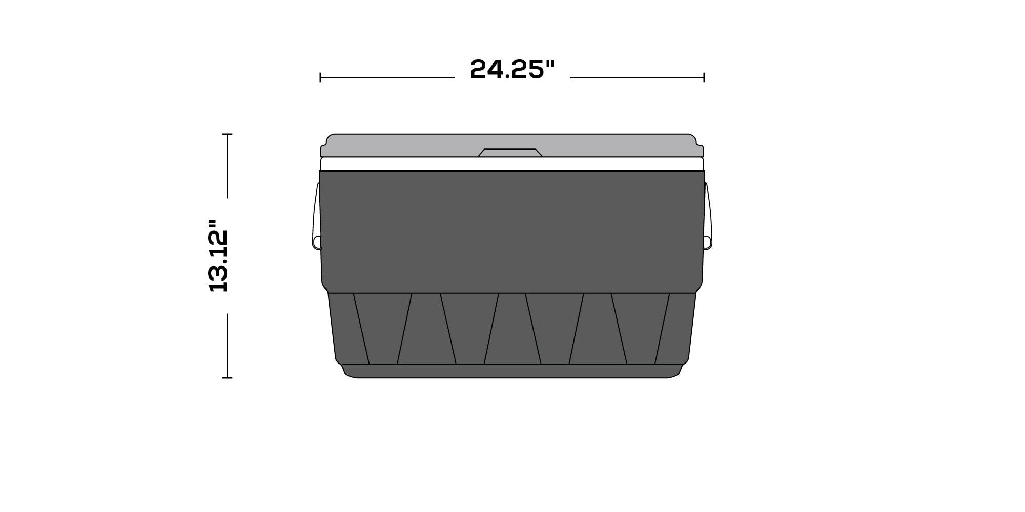 Retro Family 36 Qt Cooler dimensions