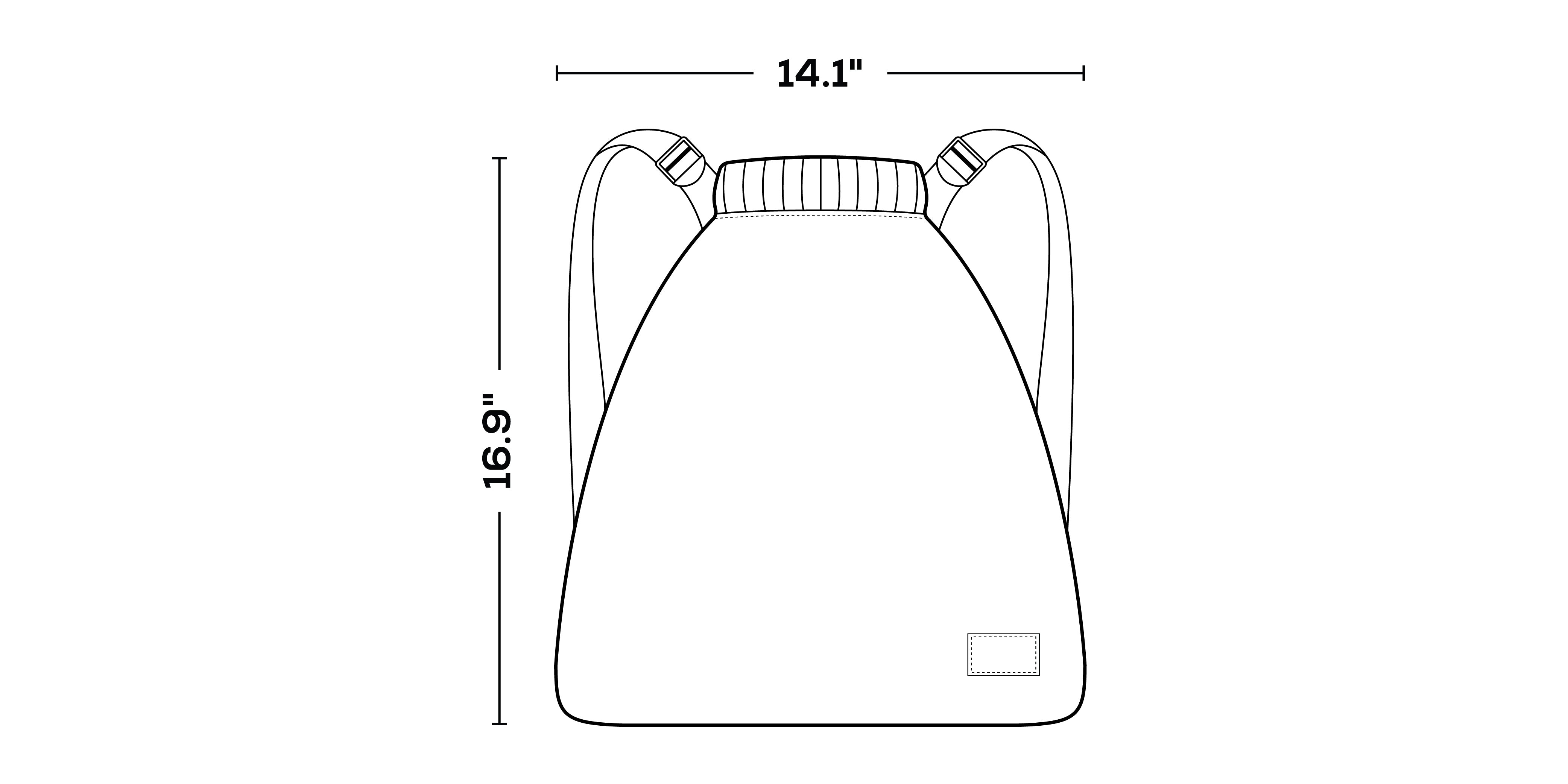 FUNdamentals™ Cinch Pack Cooler Bag dimensions