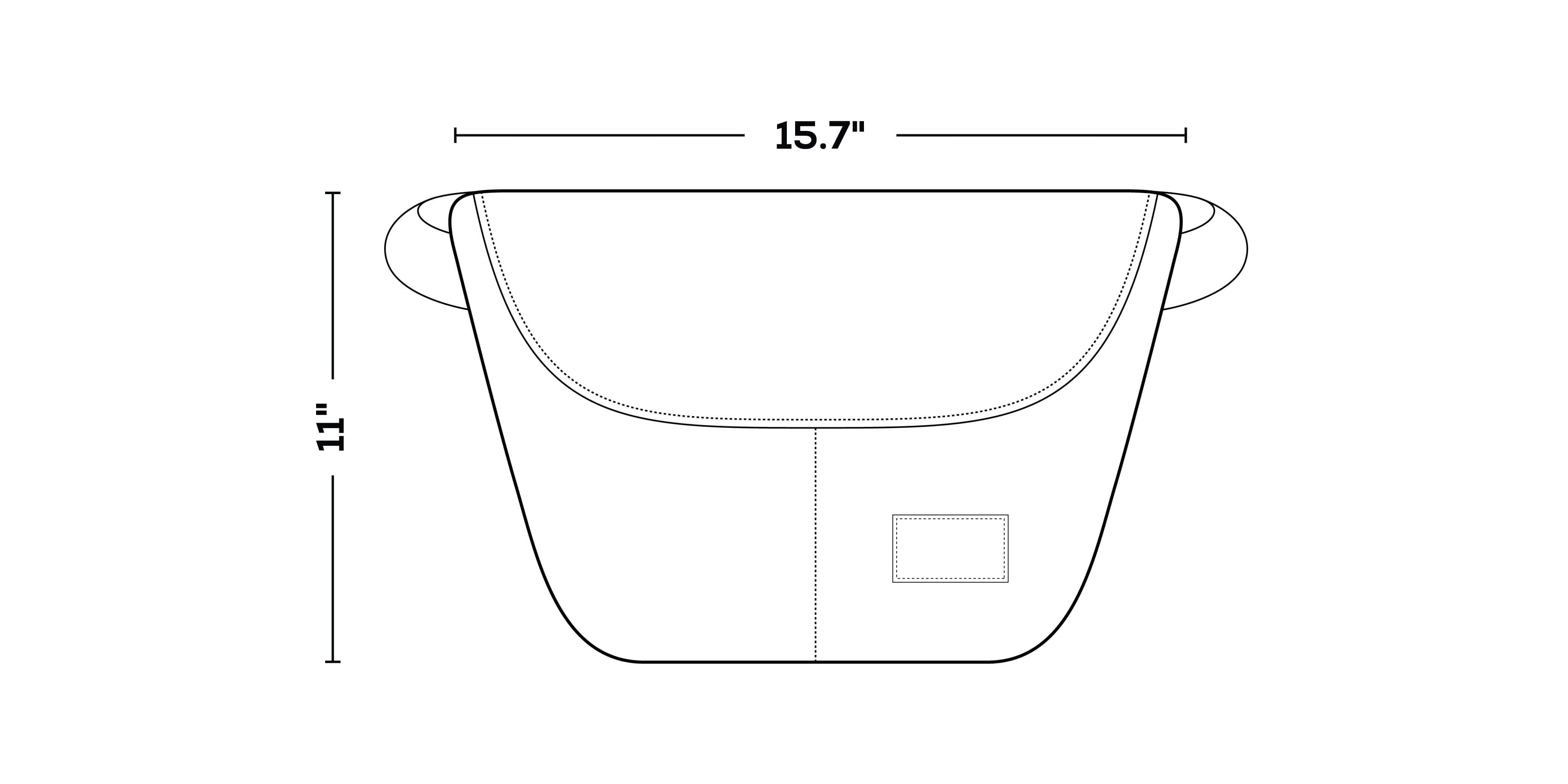 FUNdamentals™ Messenger Cooler Bag dimensions