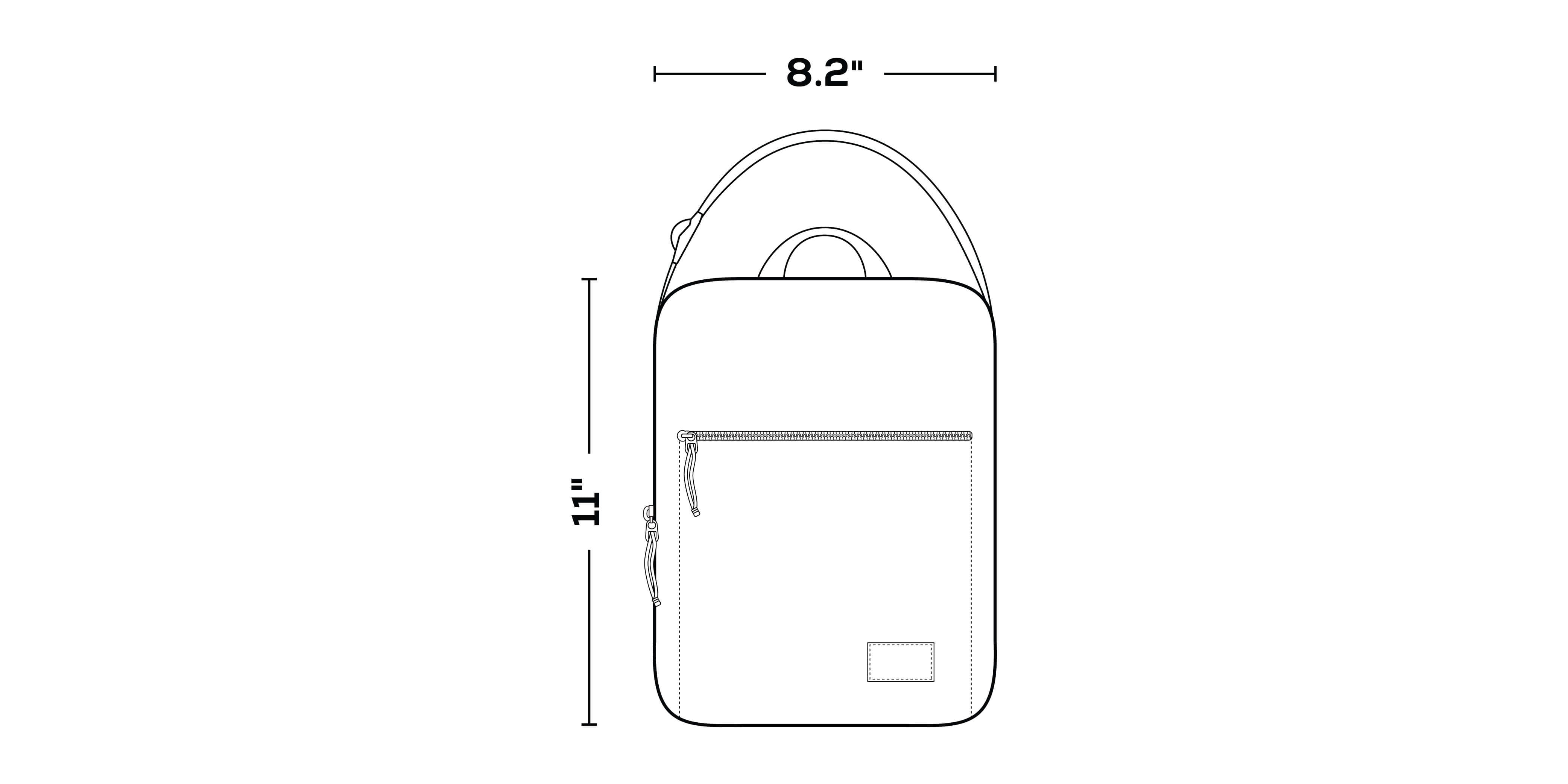 FUNdamentals™ Vertical Sling Cooler Bag dimensions