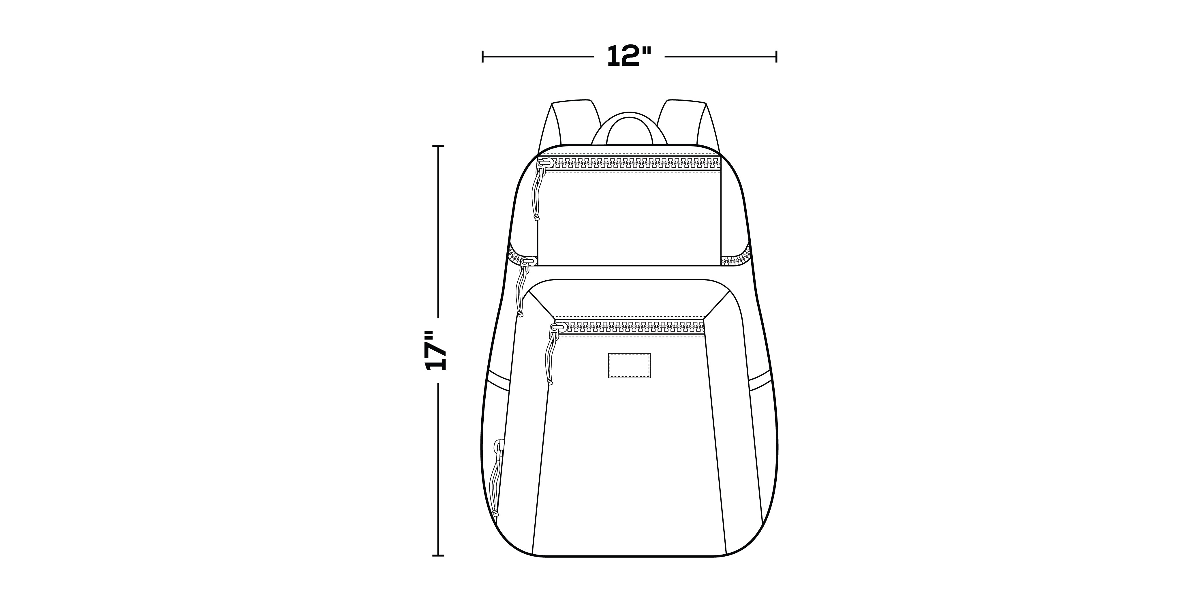 Gizmo 30-Can Backpack dimensions