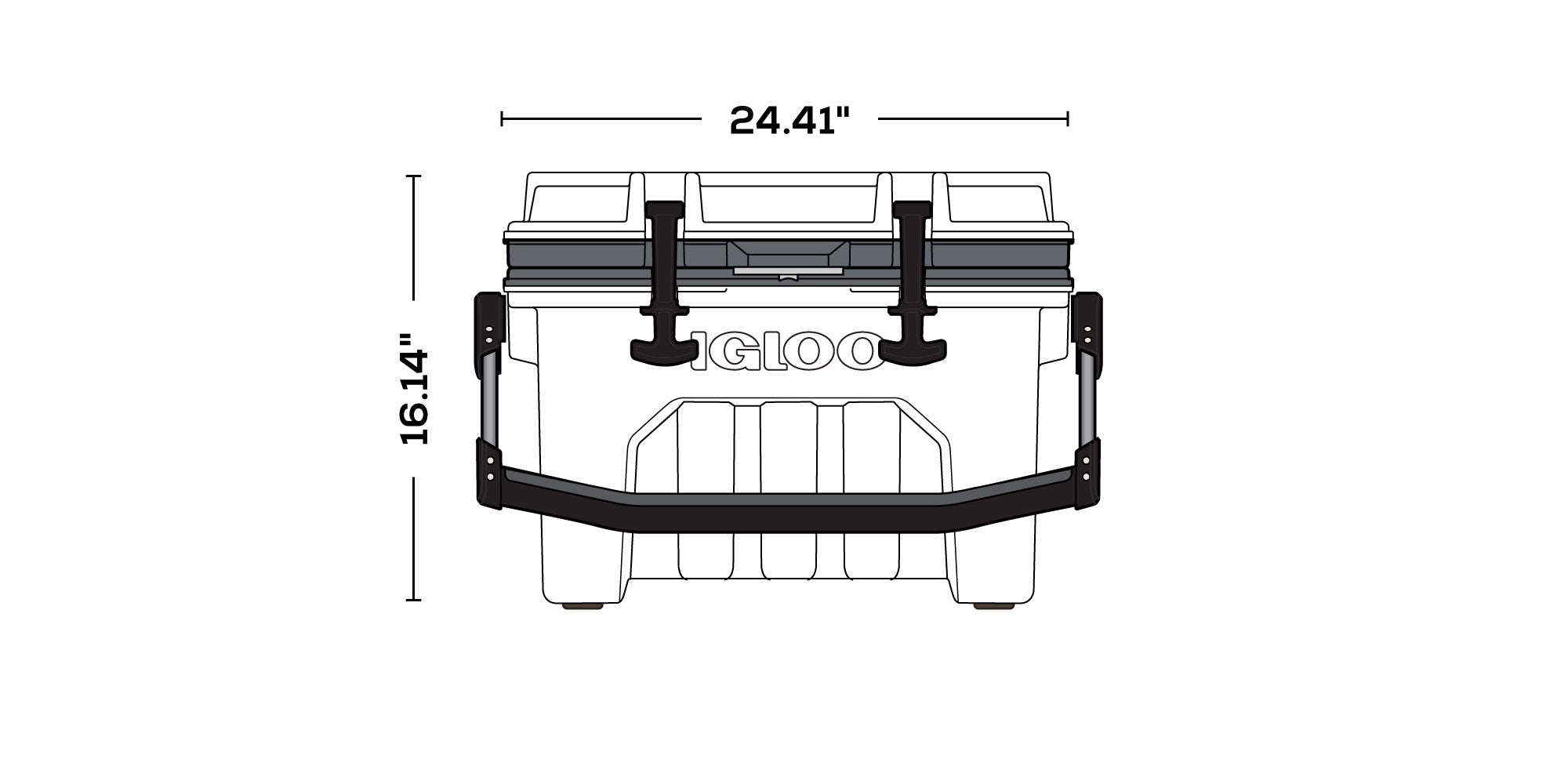 IMX 24 Qt Cooler dimensions