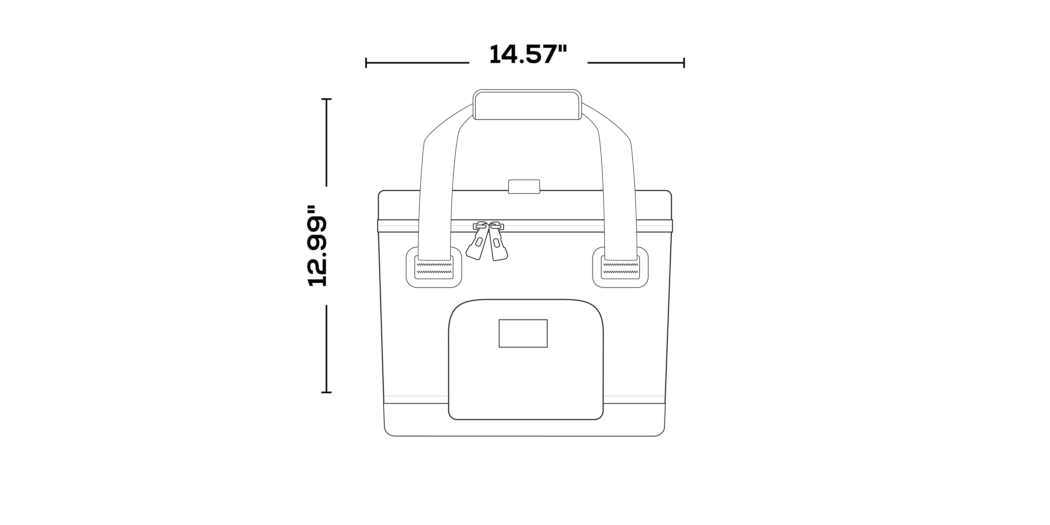 Trailmate®  18-Can Cooler Bag dimensions