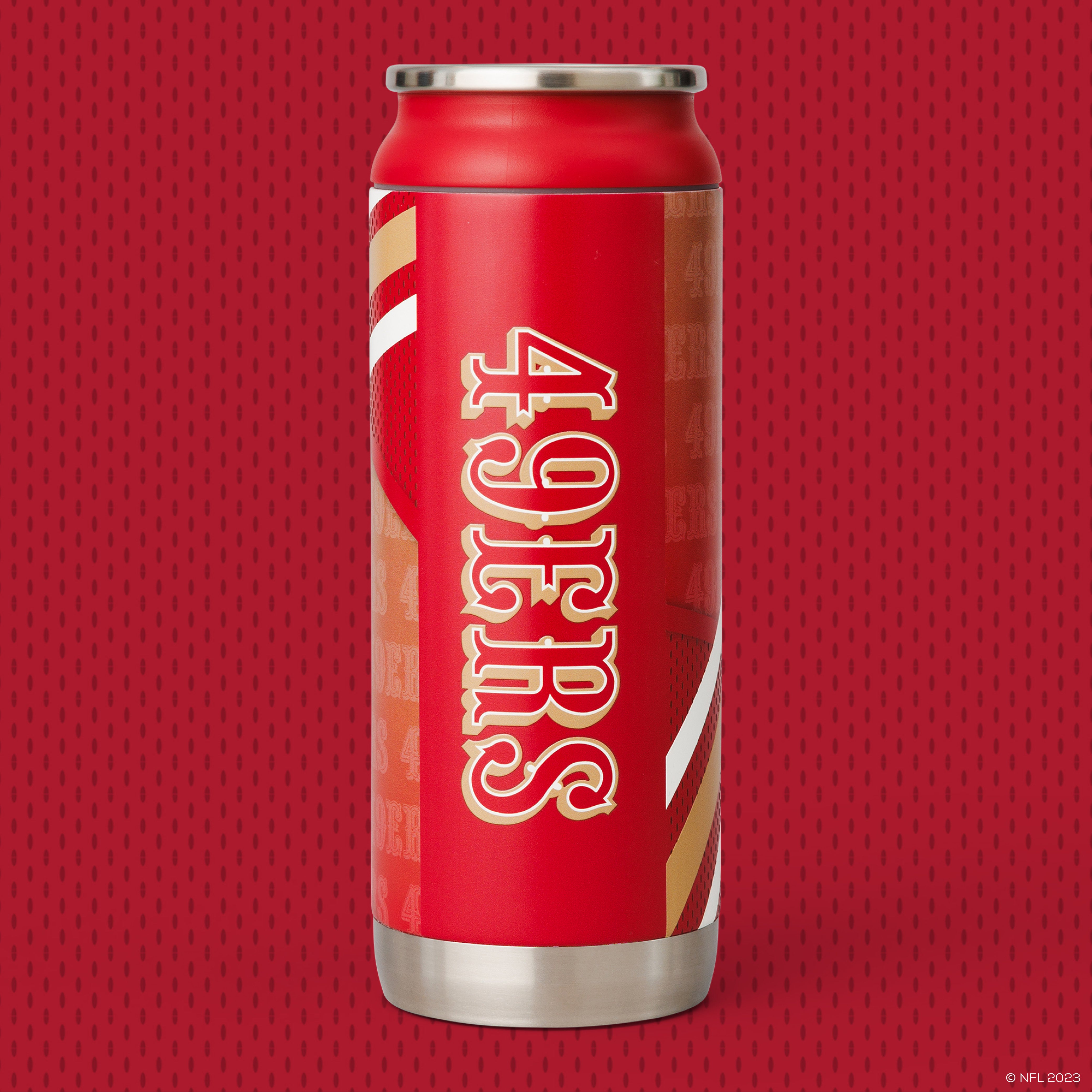 San Francisco 49ers 16 Oz Can- Back View