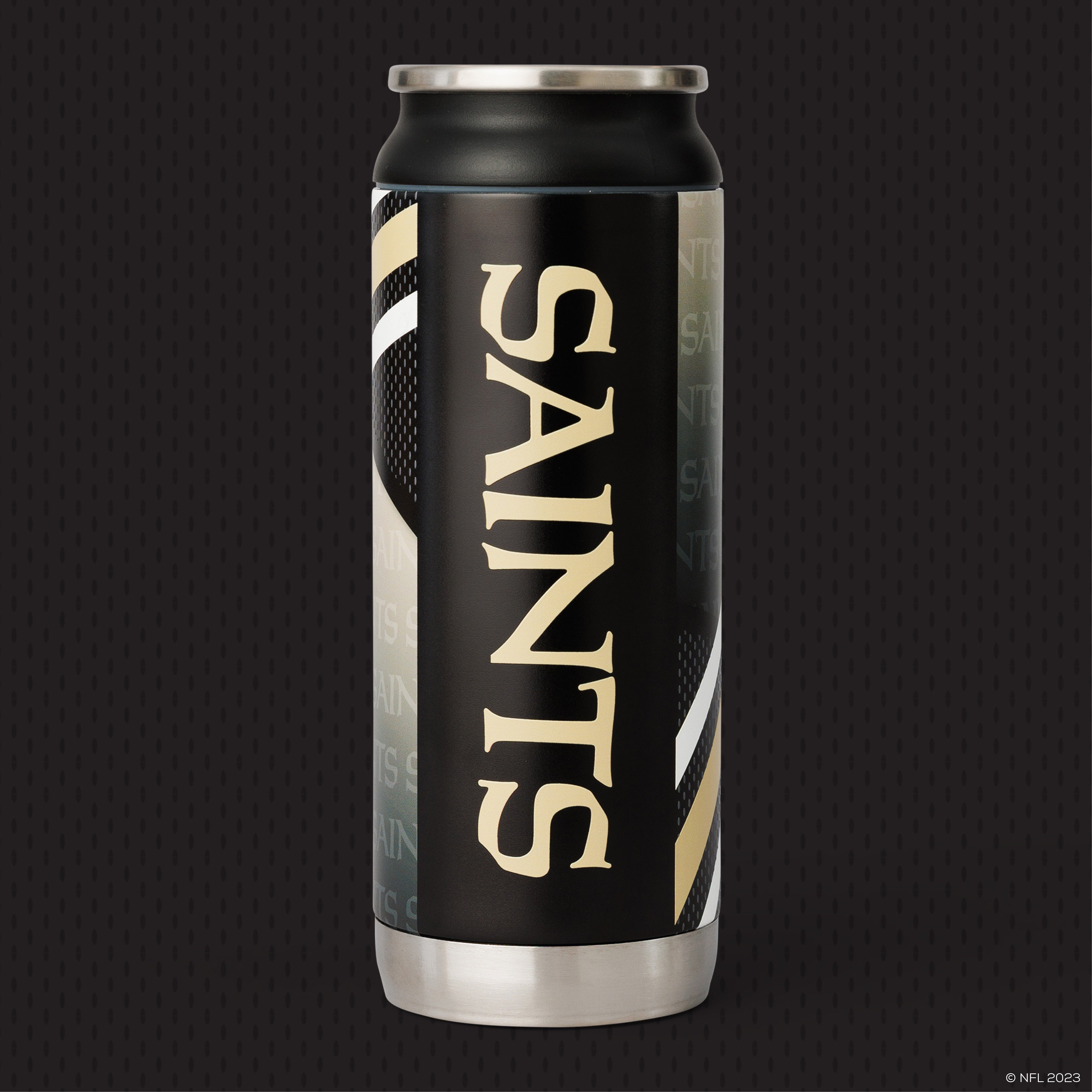 New Orleans Saints 16 Oz Can- Back View