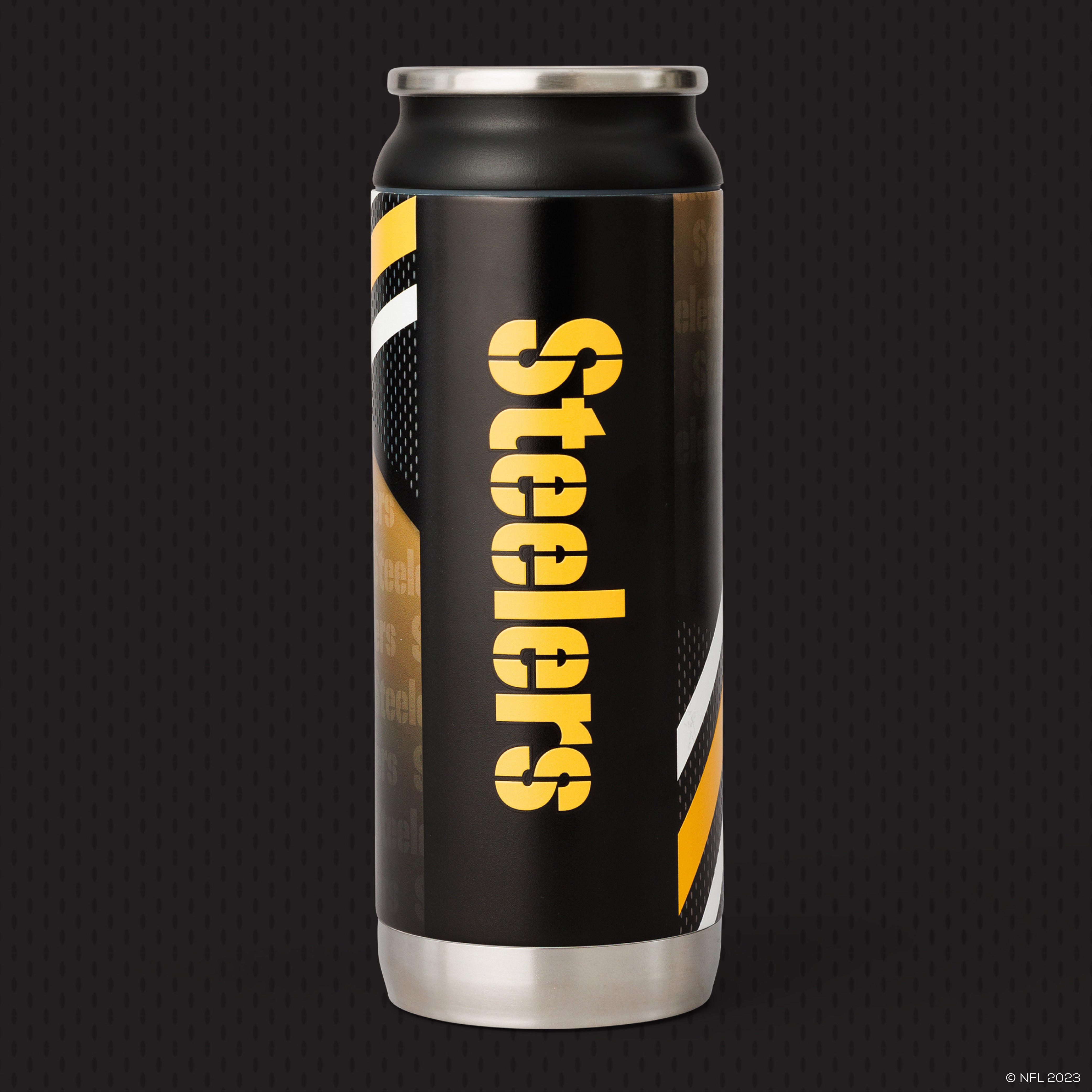 Pittsburgh Steelers 16 Oz Can- Back View