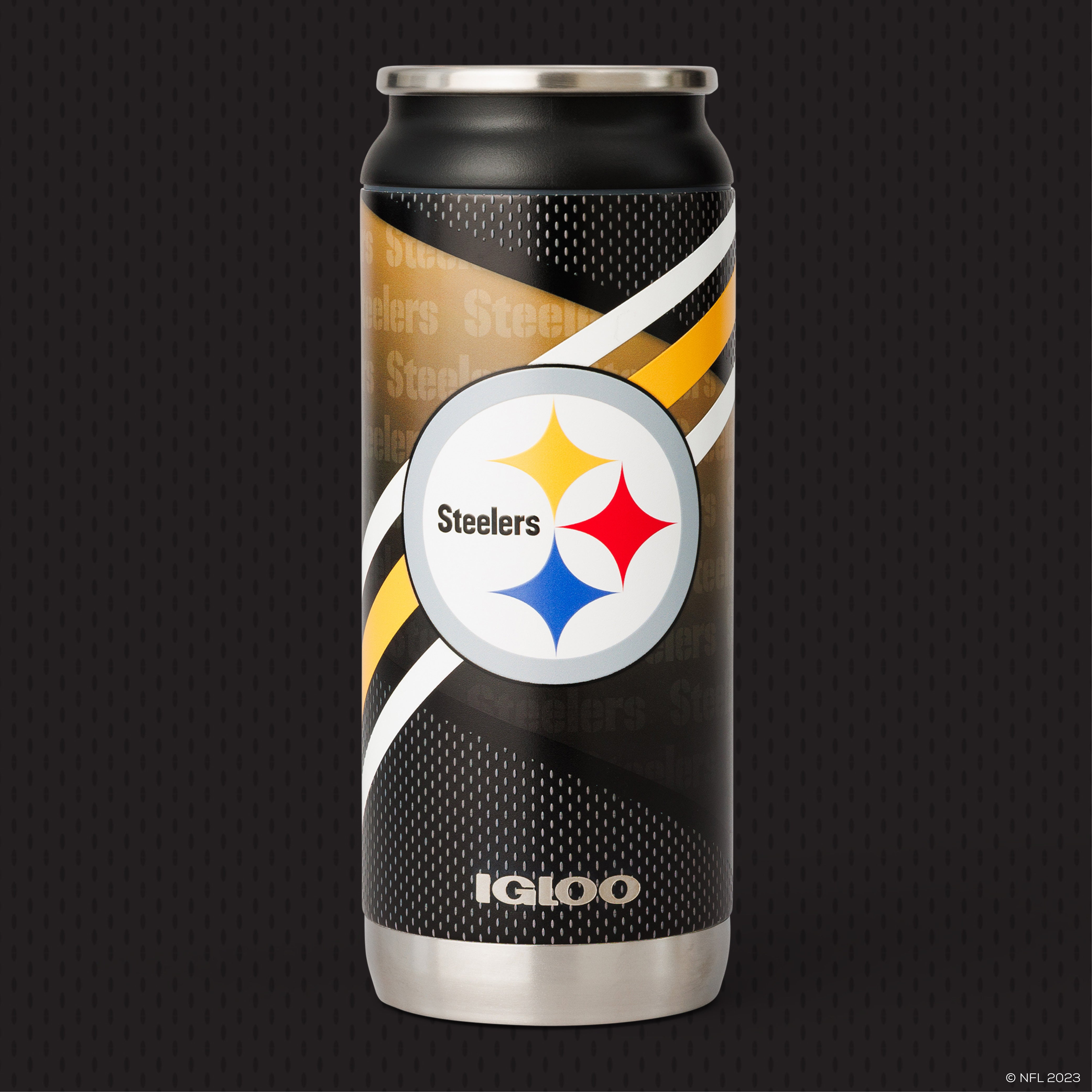 Pittsburgh Steelers 16 Oz Can- Front View