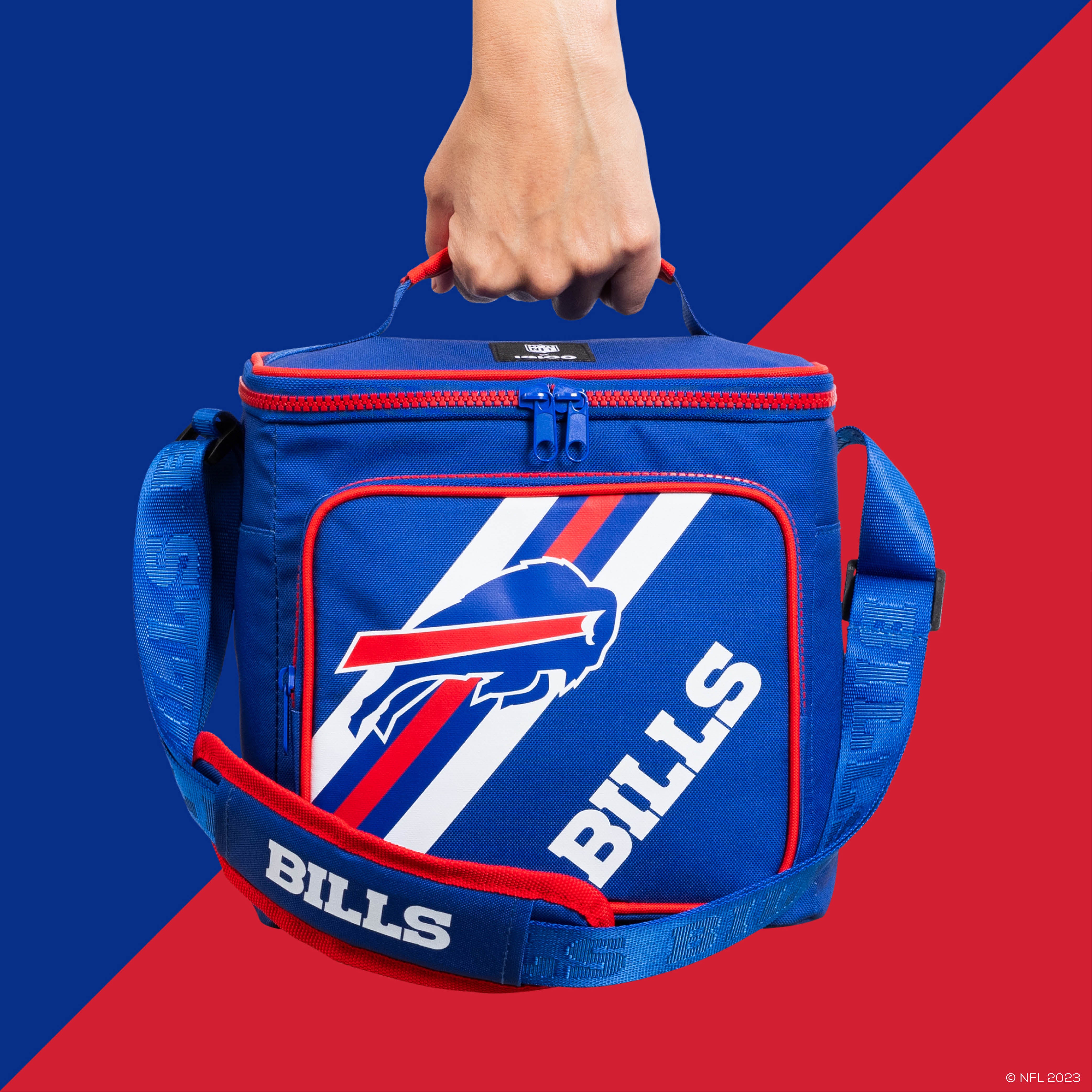 Buffalo Bills Square Lunch Cooler Bag- Front View