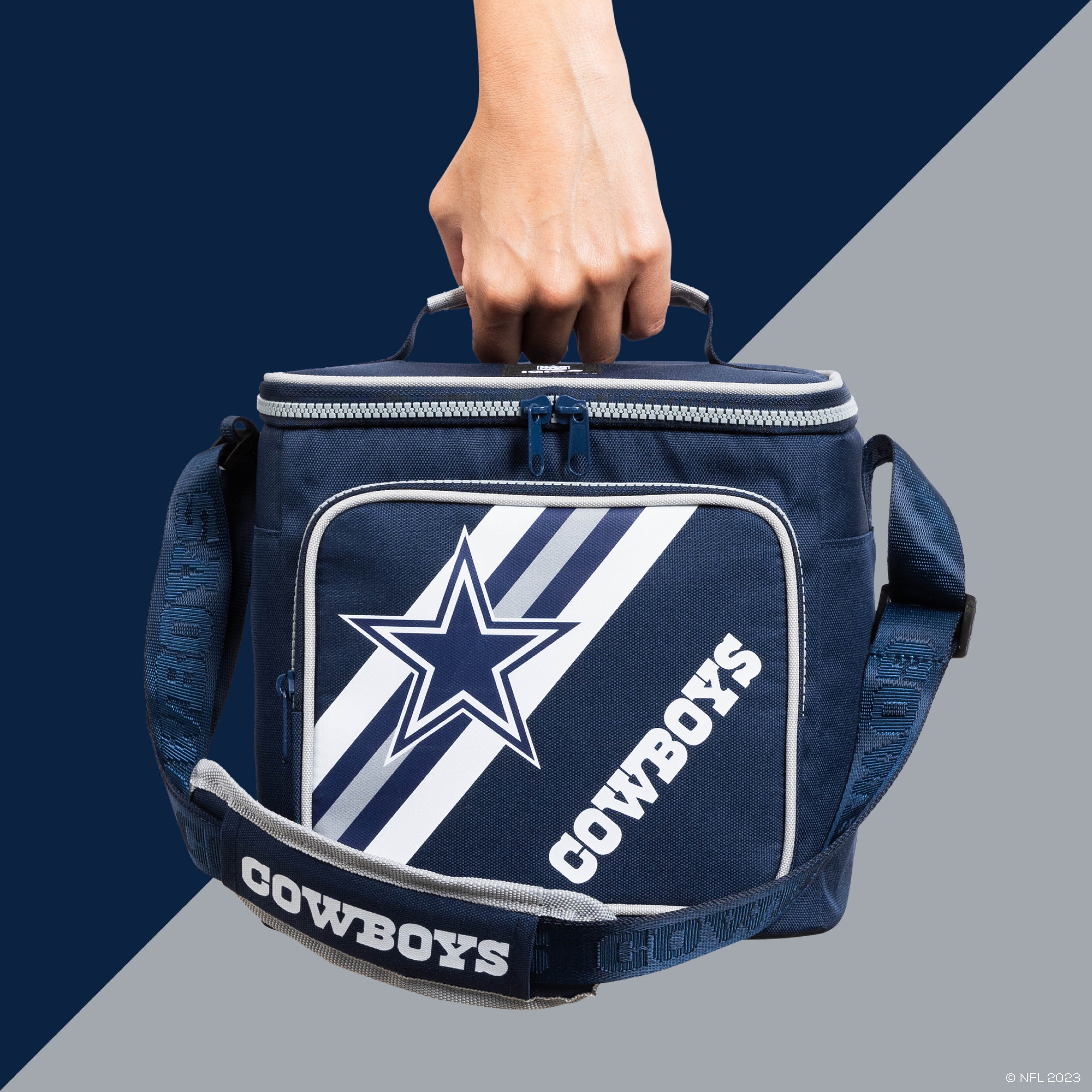 Dallas Cowboys Square Lunch Cooler Bag- Front View