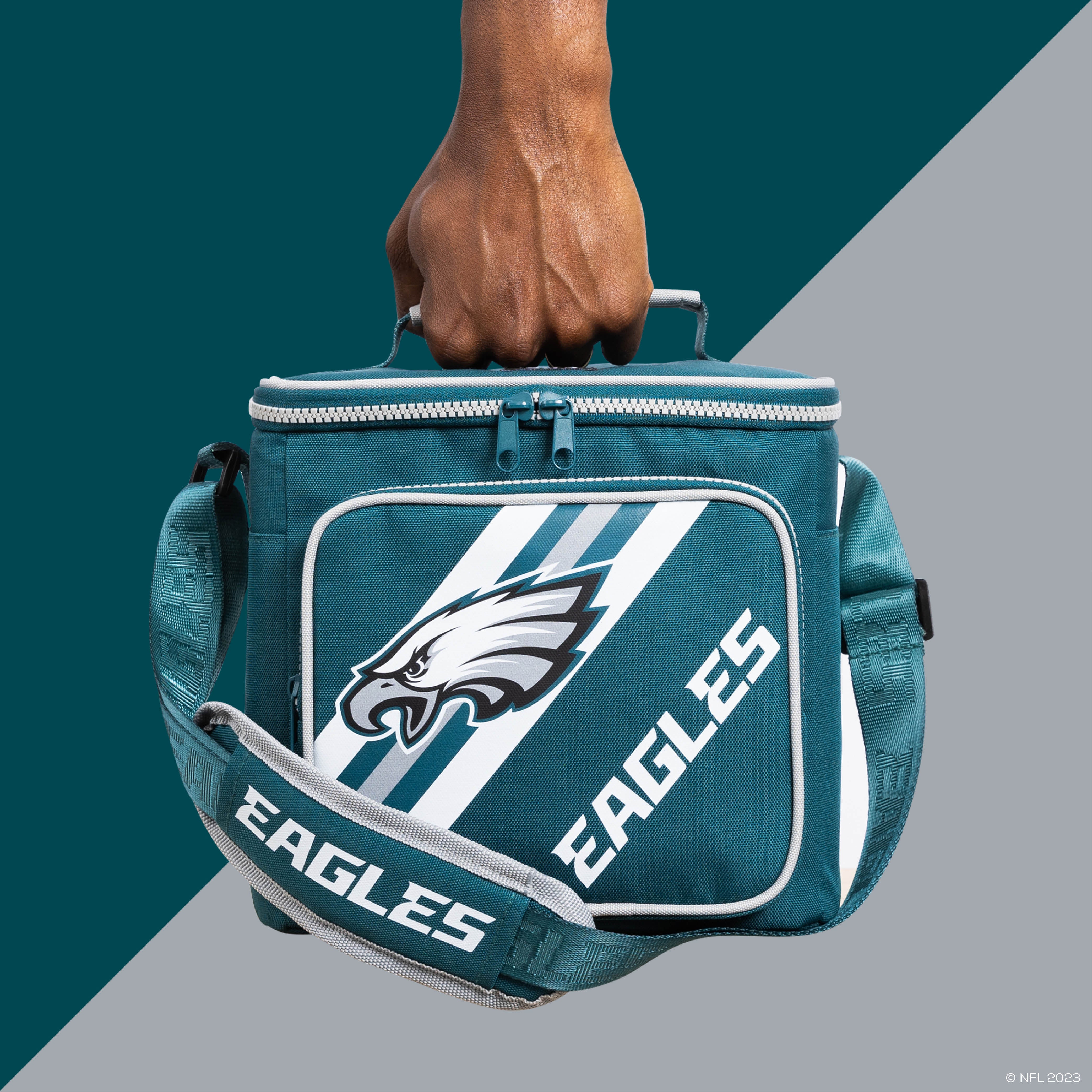 Philadelphia Eagles Square Lunch Cooler Bag- Front View