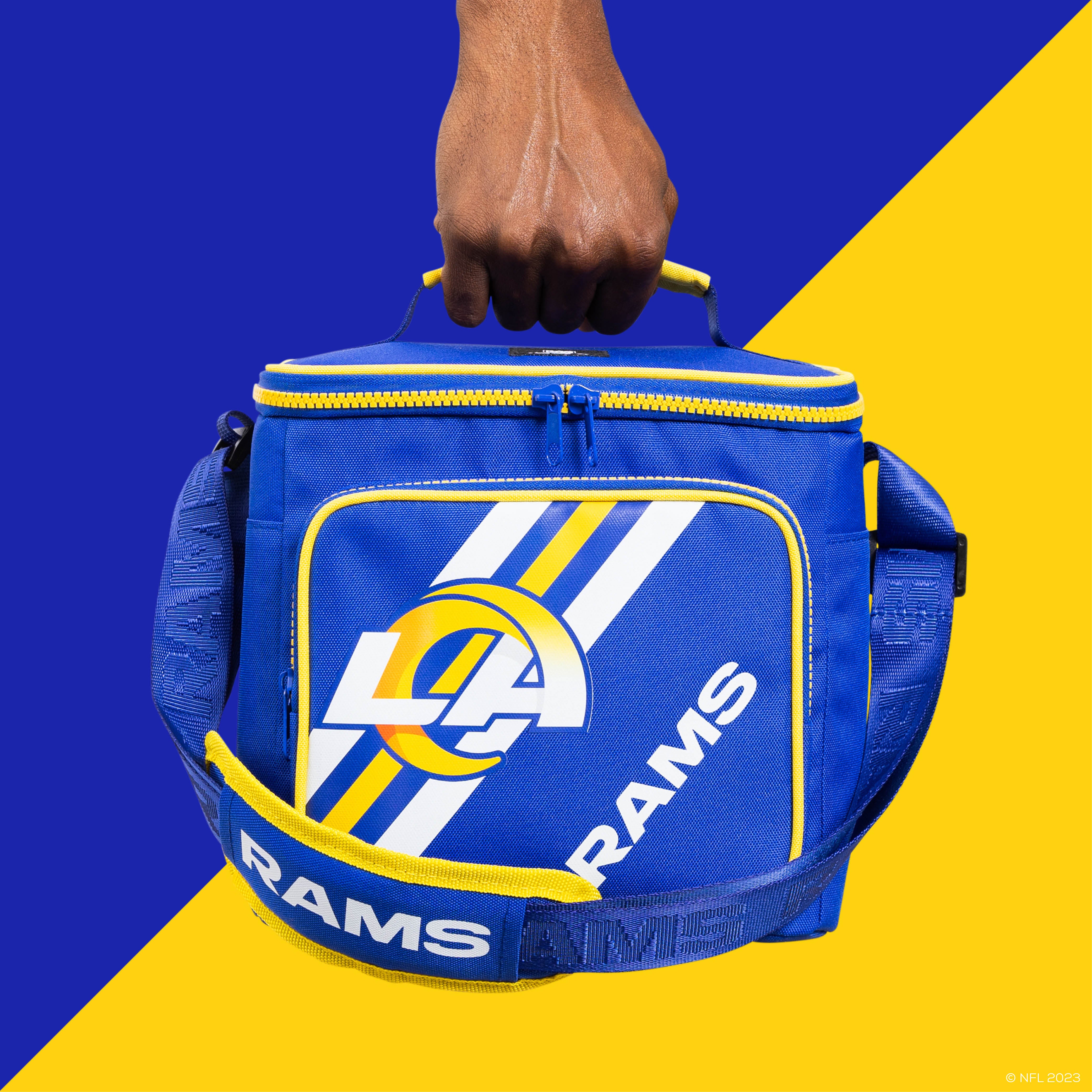 Los Angeles Rams Square Lunch Cooler Bag- Front View