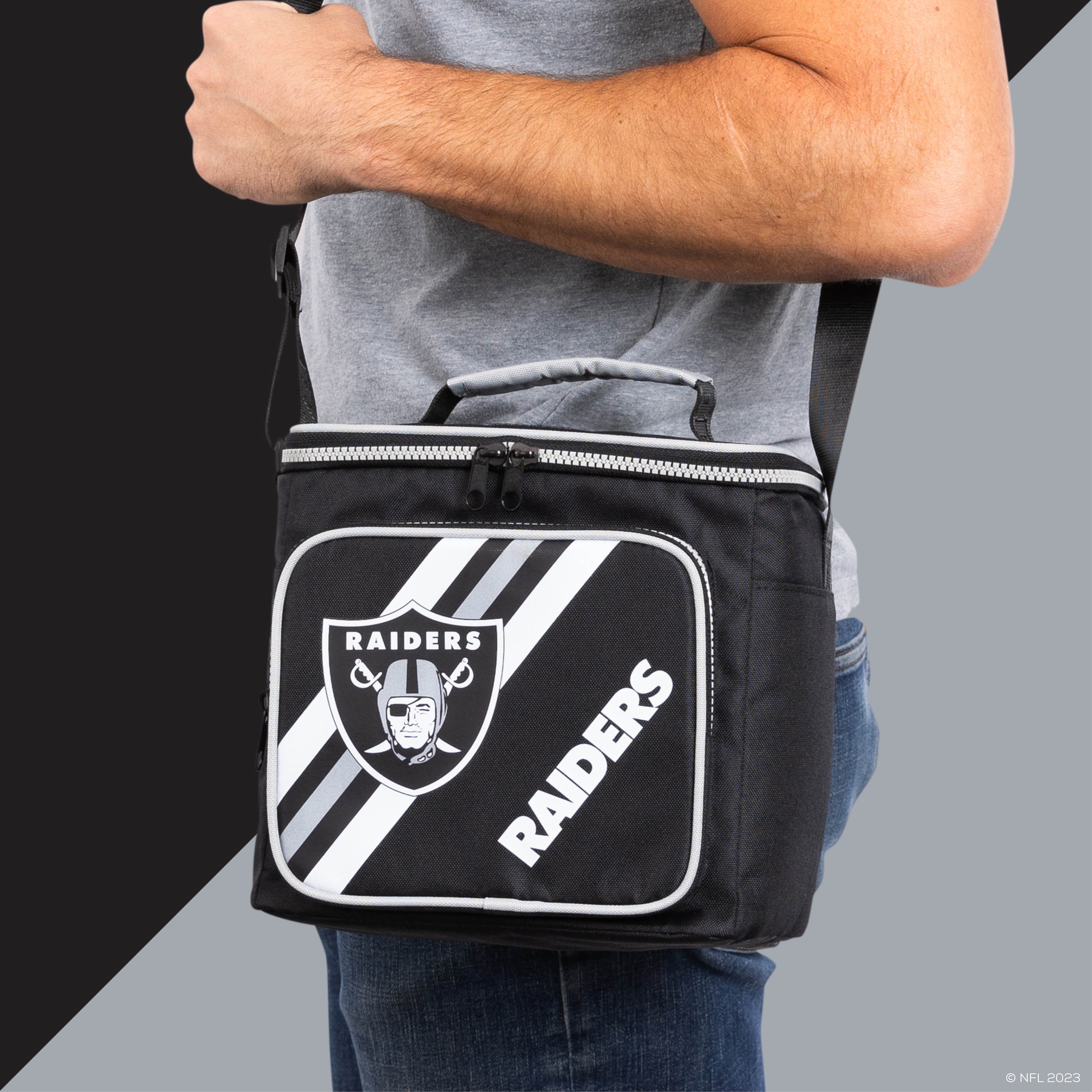 Las Vegas Raiders Square Lunch Cooler Bag- On Shoulder