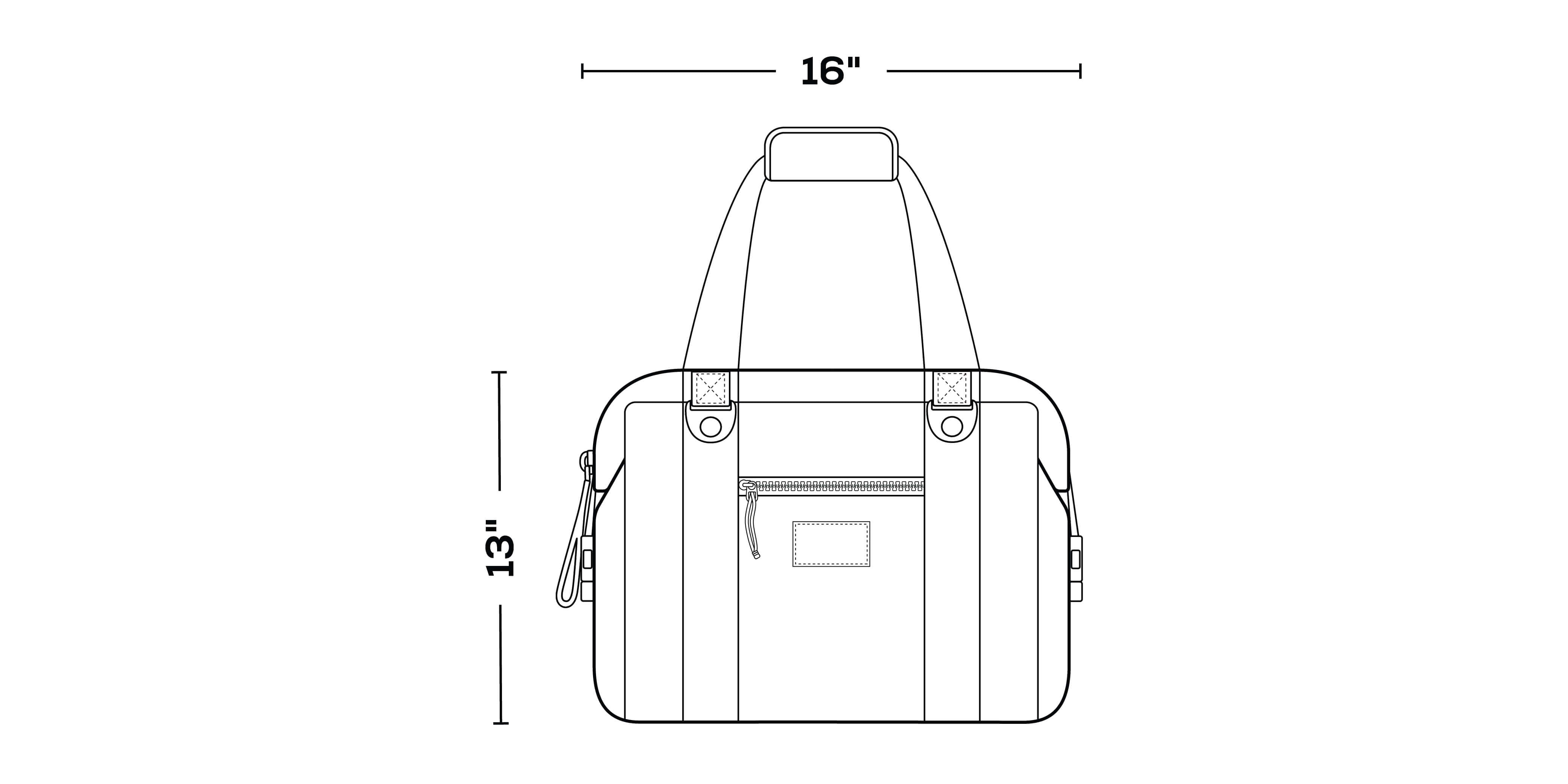 Outdoor Pro Snapdown 36-Can Bag dimensions