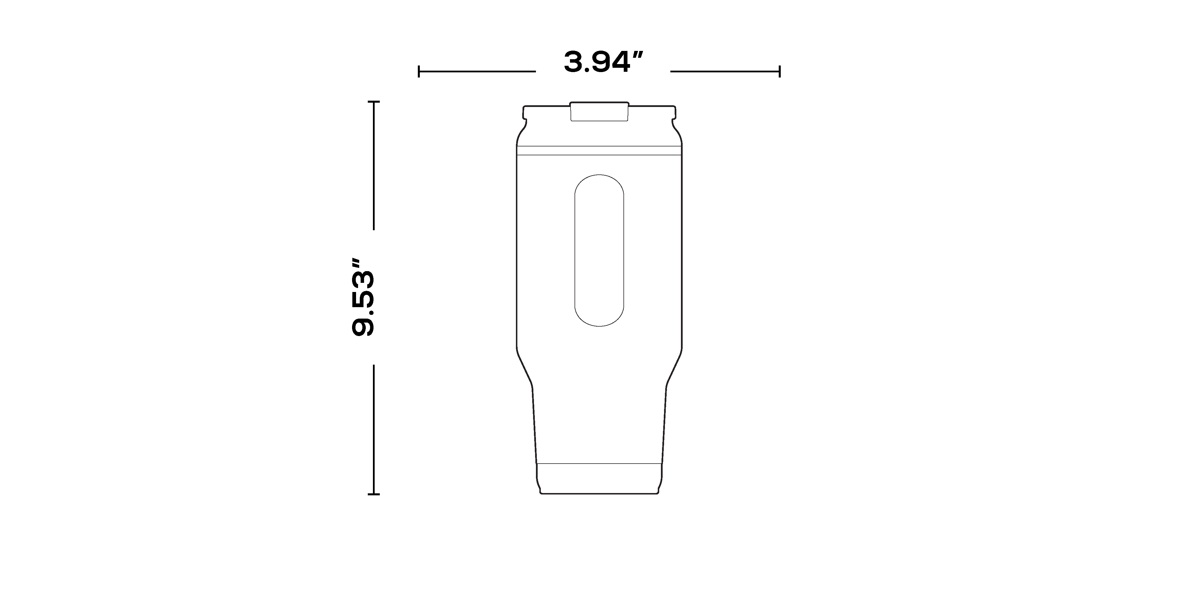 32 Oz Flip ‘n’ Sip Tumbler dimensions