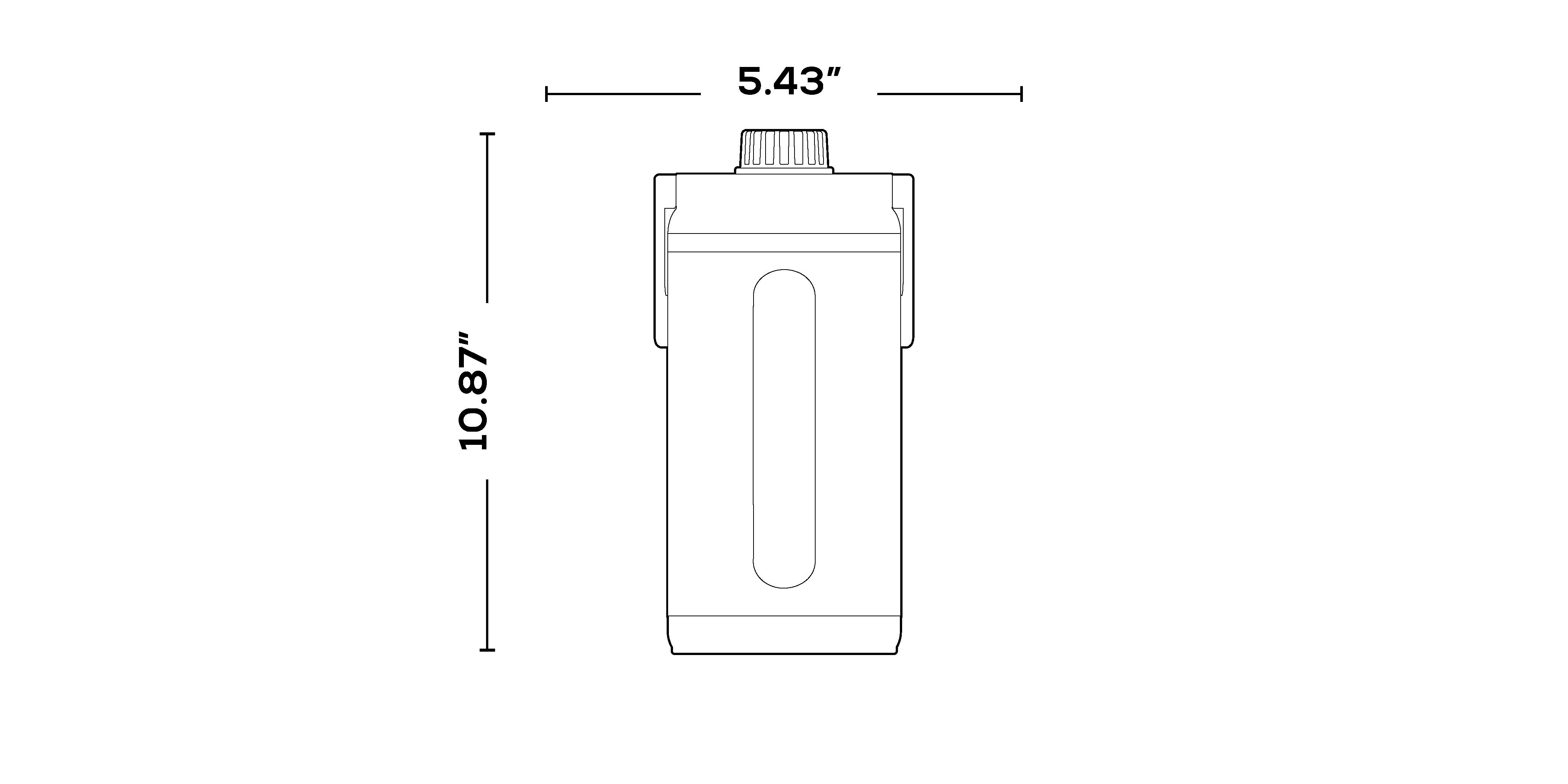 64 Oz Twist ‘n’ Chug Bottle dimensions