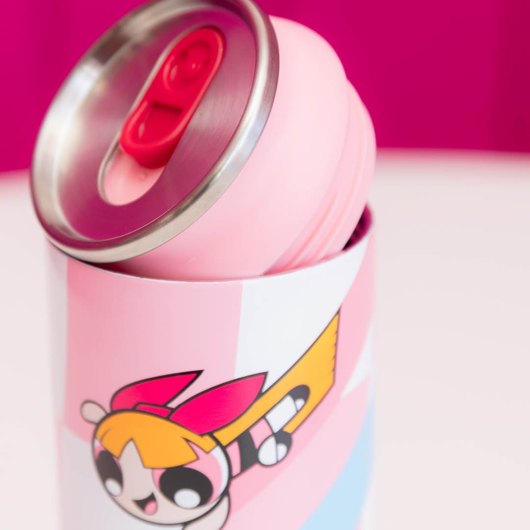 Powerpuff Girls Faces Portable Insulated Water Bottle - White