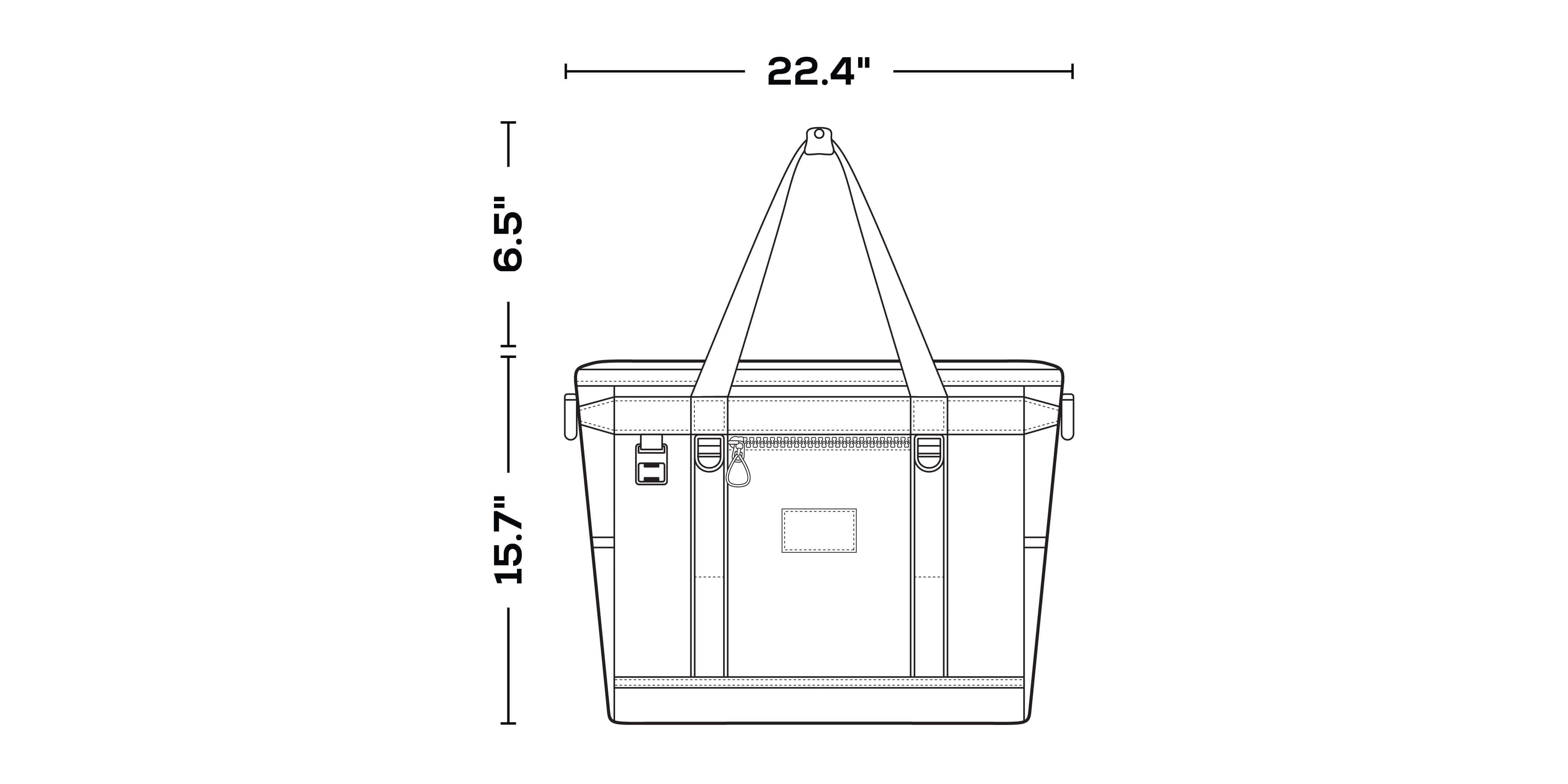 Pursuit 30-Can Tote dimensions