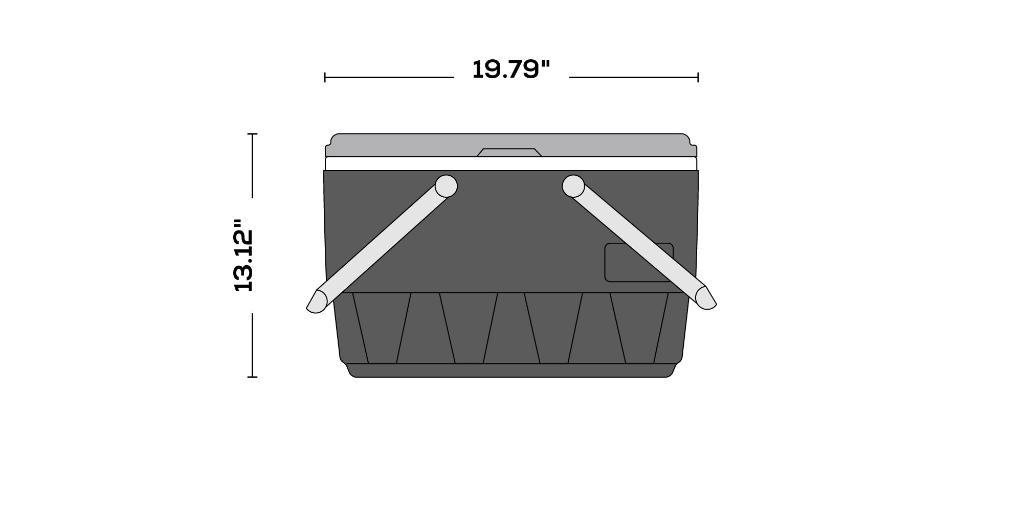 Retro Picnic Basket 25 Qt Cooler dimensions