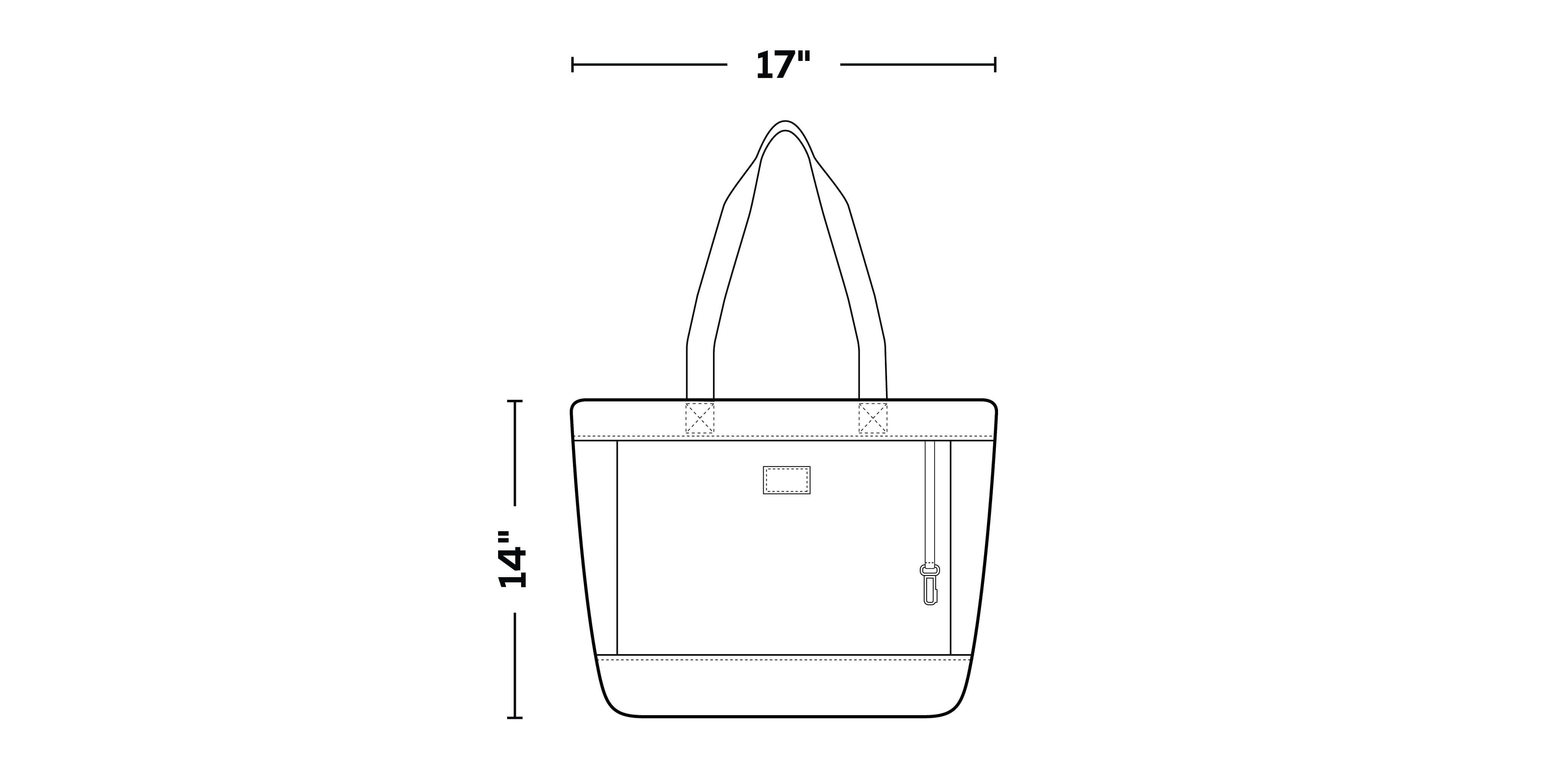 Seabreeze Dual Compartment Tote dimensions