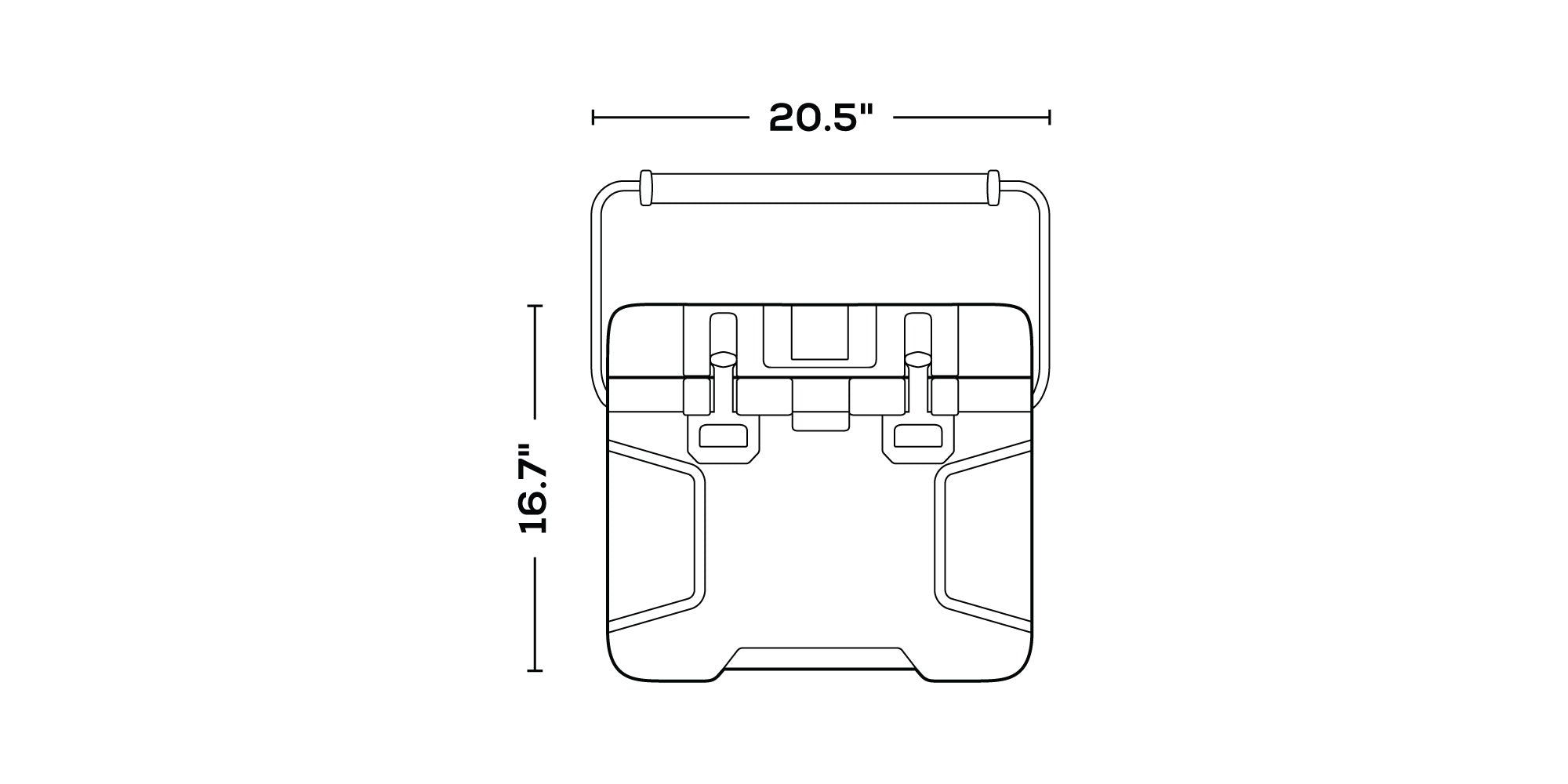 Trailmate® 25 Qt Cooler dimensions