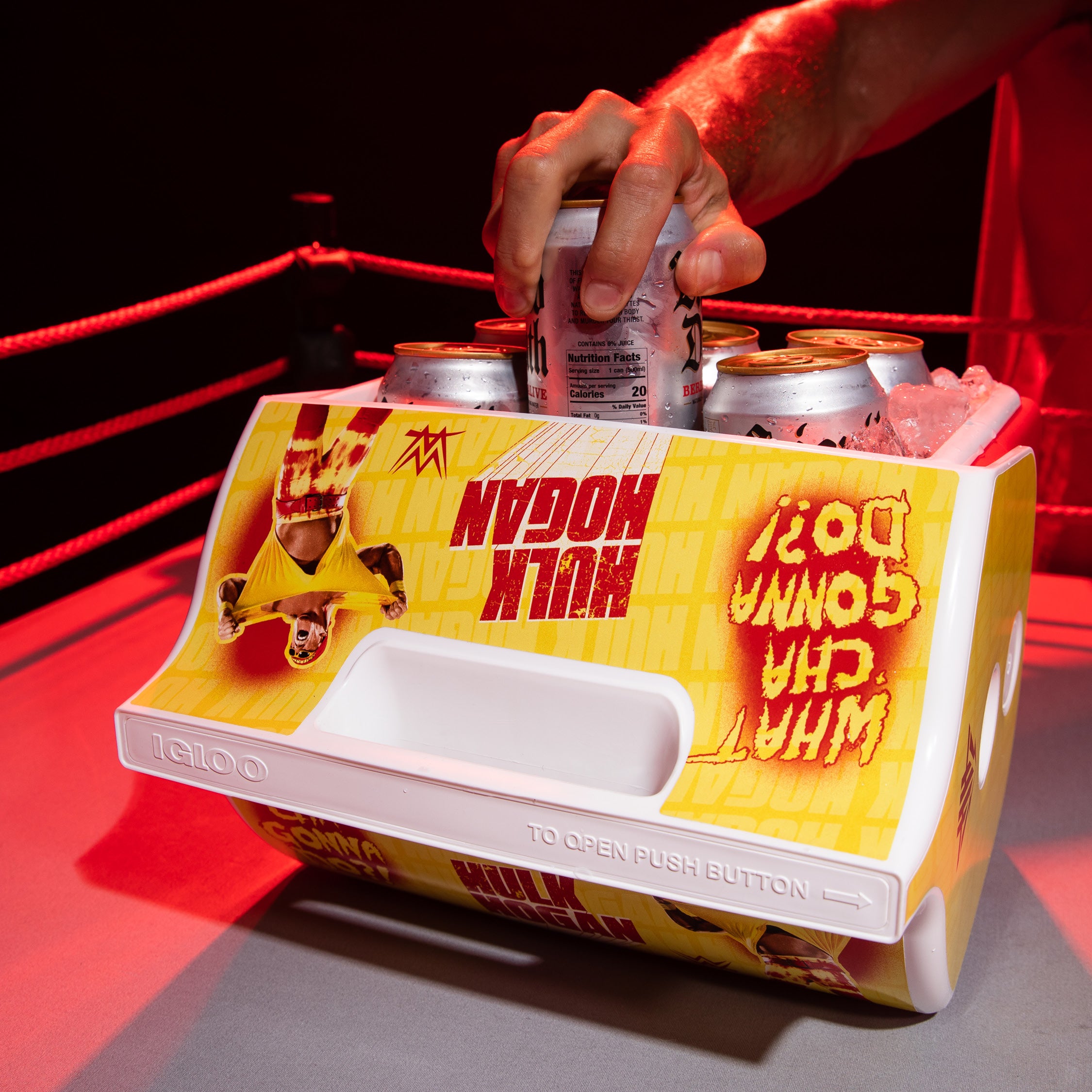 Hulk Hogan Playmate Cooler- Open