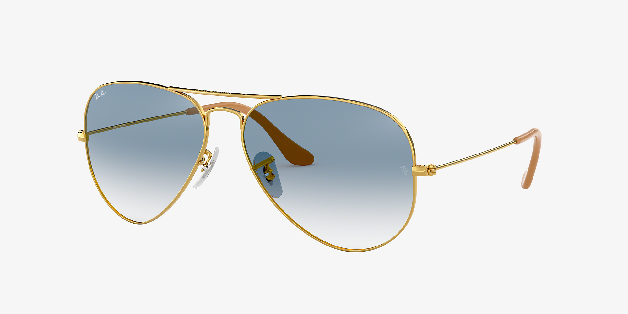 blue aviator ray ban sunglasses