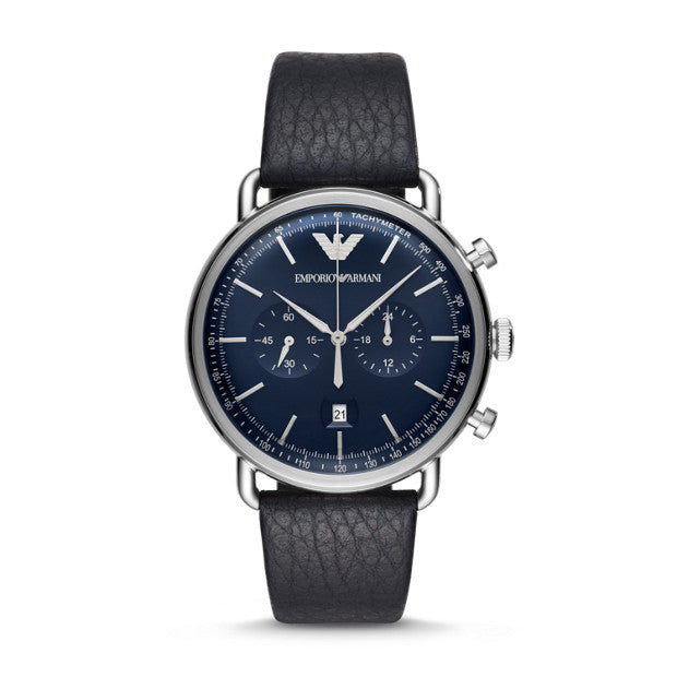 emporio armani leather watch