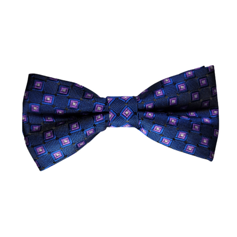 Blue with Purple Square Bow Tie. Bow Tie large and small in all sizes and shapes. Groomsmen bow tie. Bow tie for grooms and groomsmen.