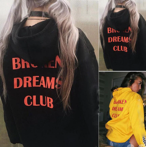 broken dreams club[Back printed] Women's hoody sweatshirt