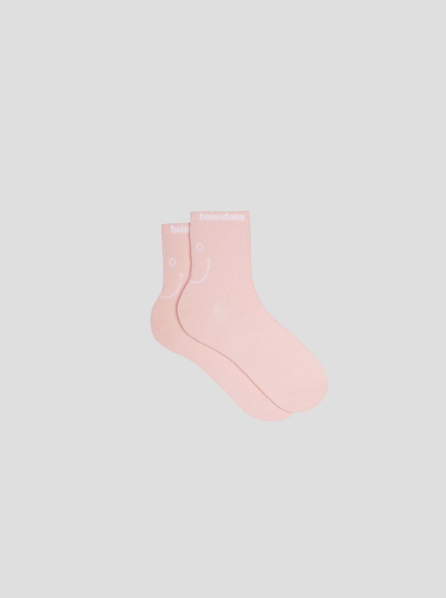 Ankle socks in Pink Smiley
