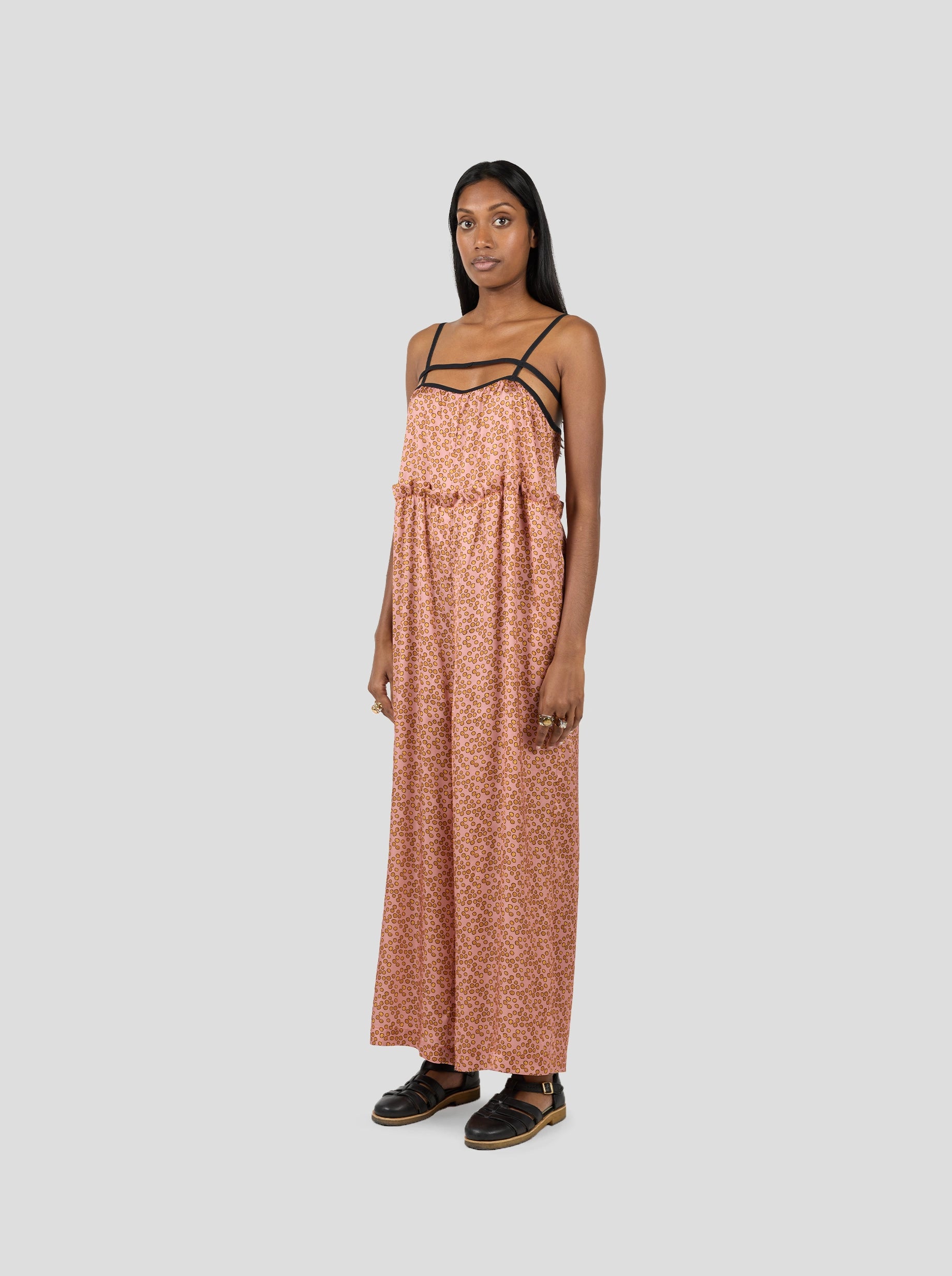 Arman Jumpsuit in Canyon Clay Messy Dots Print