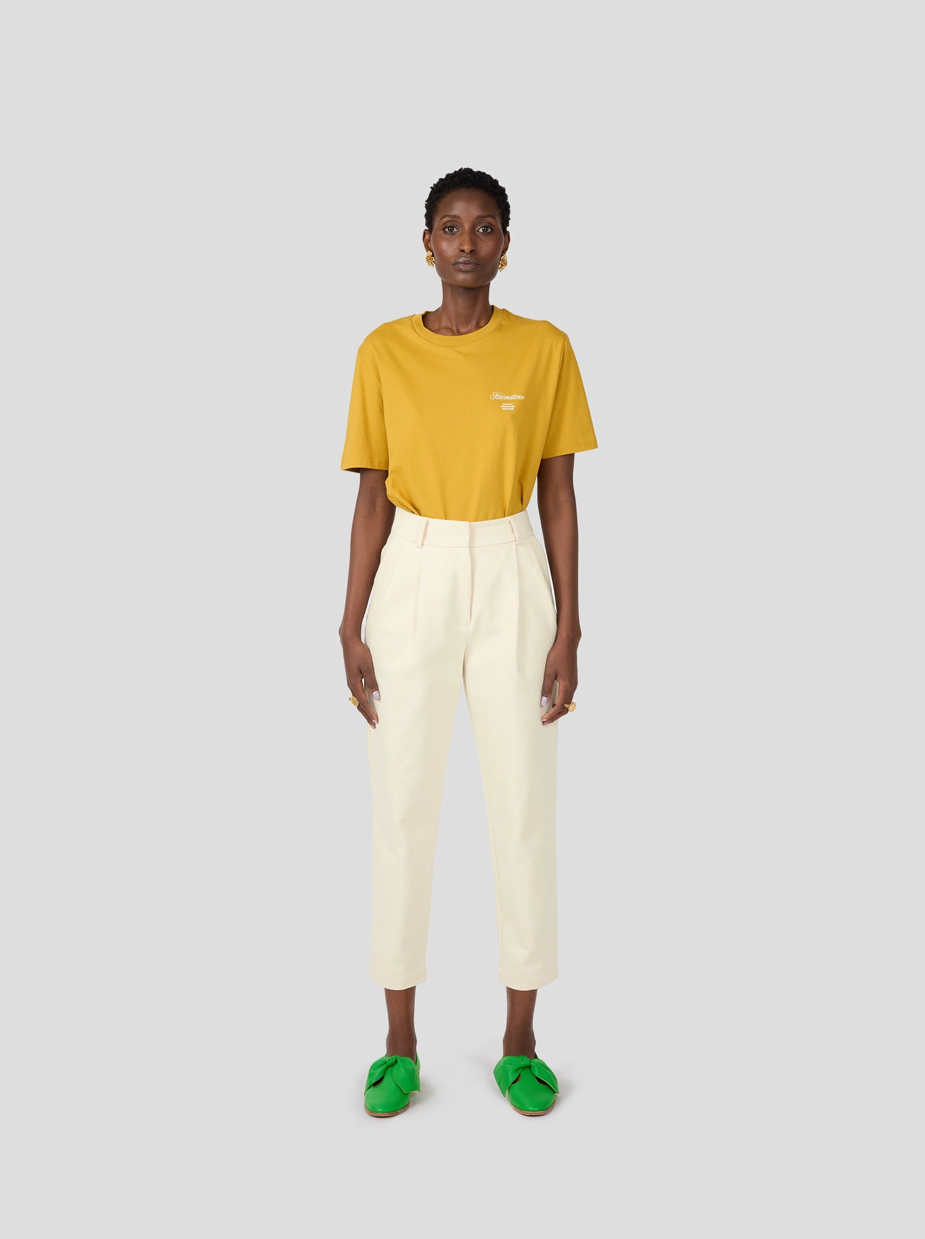 Collectible Unisex T-Shirt in Tobacco with Off-White Heimstone Logo