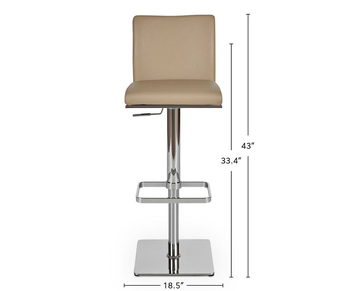 Alma Adjustable Counter and Bar Stool dimensions