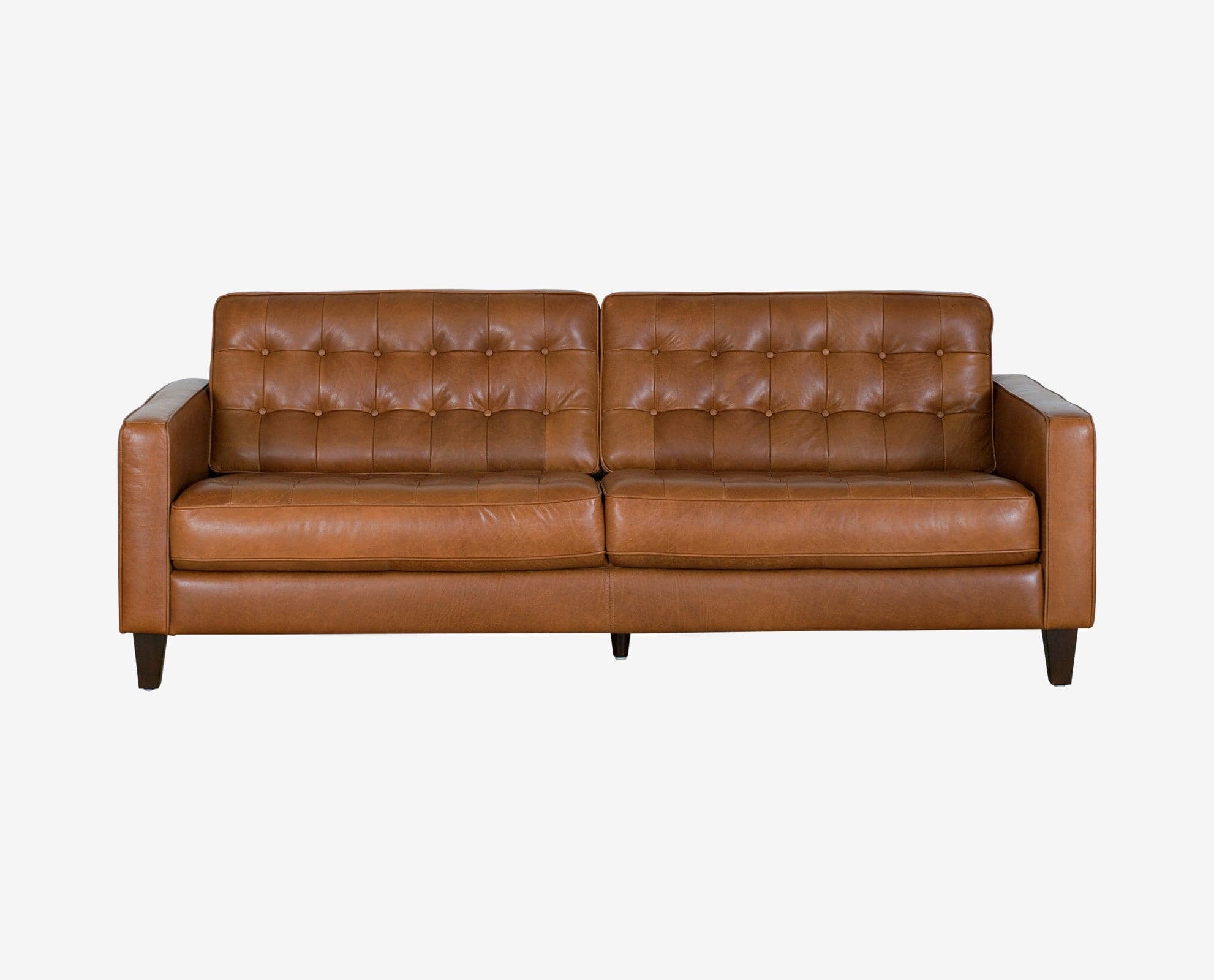 Gustav Leather Sofa Brown – DaniaFurniture