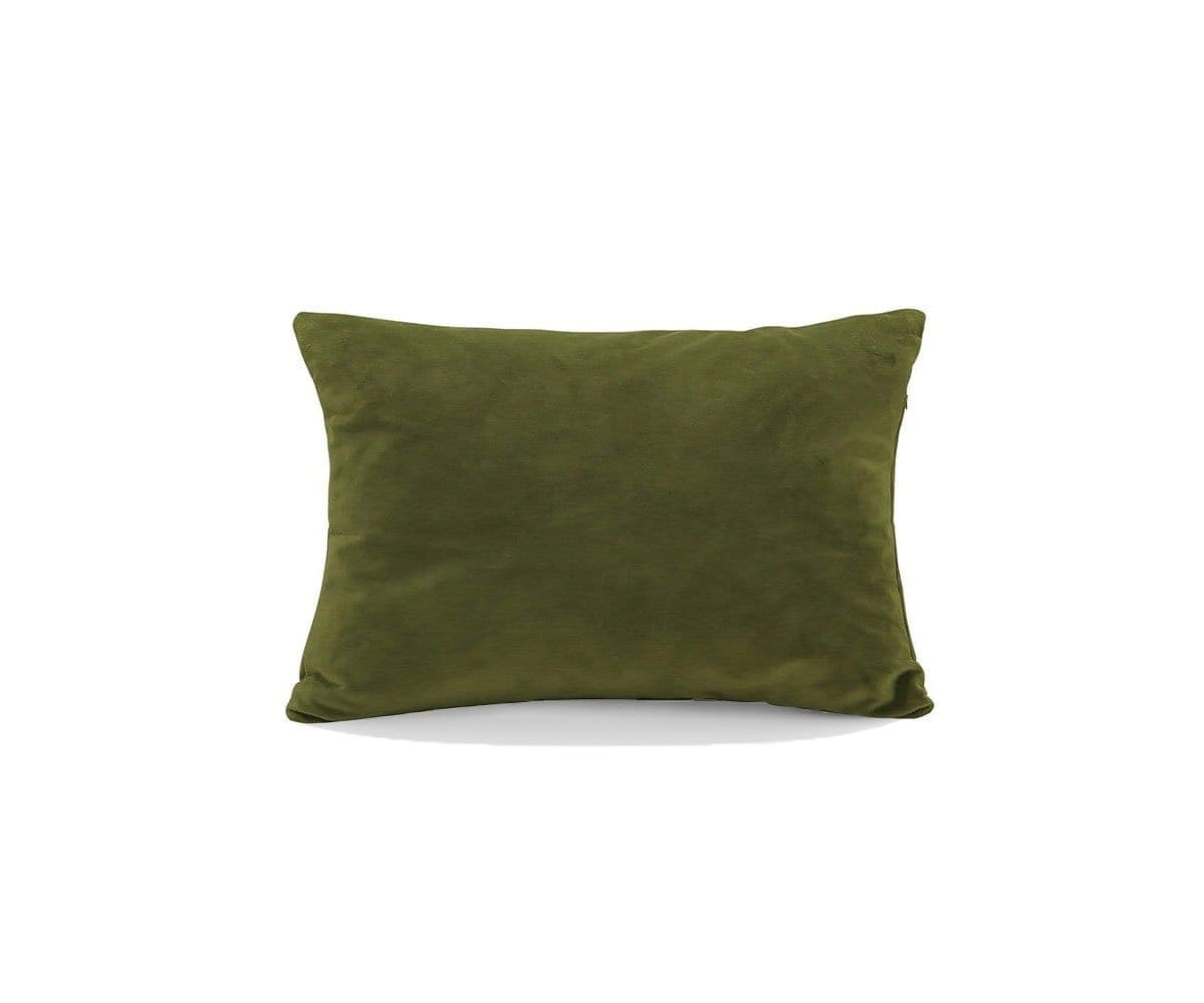 Joei Velvet Lumbar Pillow - Green