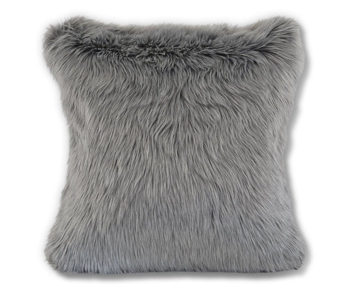 faux fur pillows white