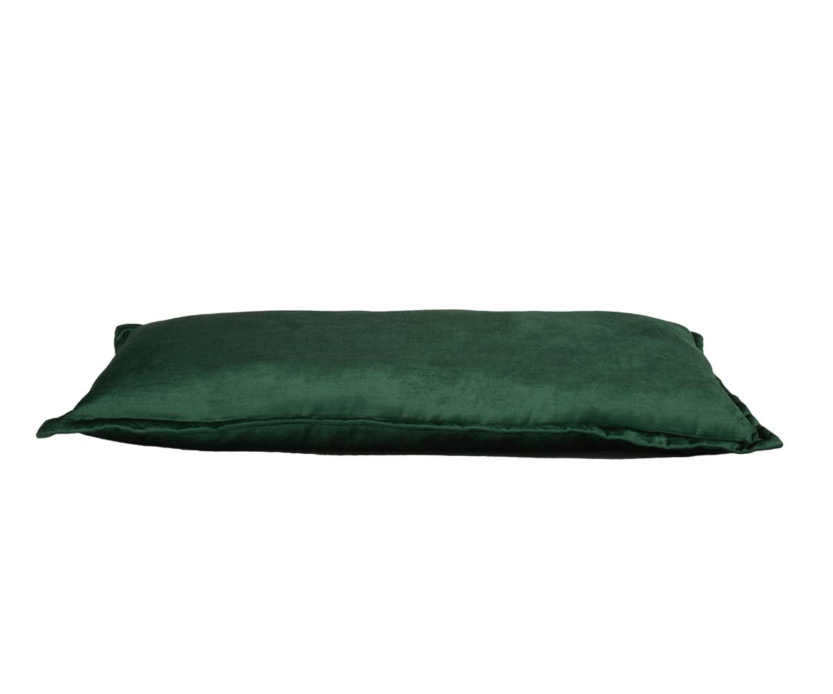 Embla Velvet Lumbar  Pillow - Dark Green