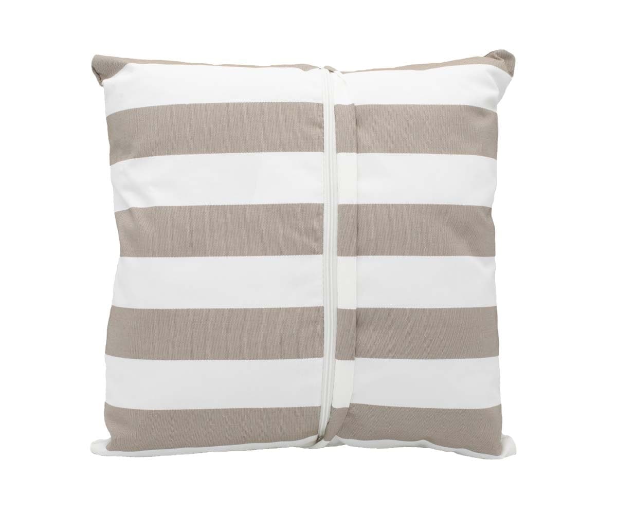 Tide Outdoor 18" Striped Pillow - Taupe